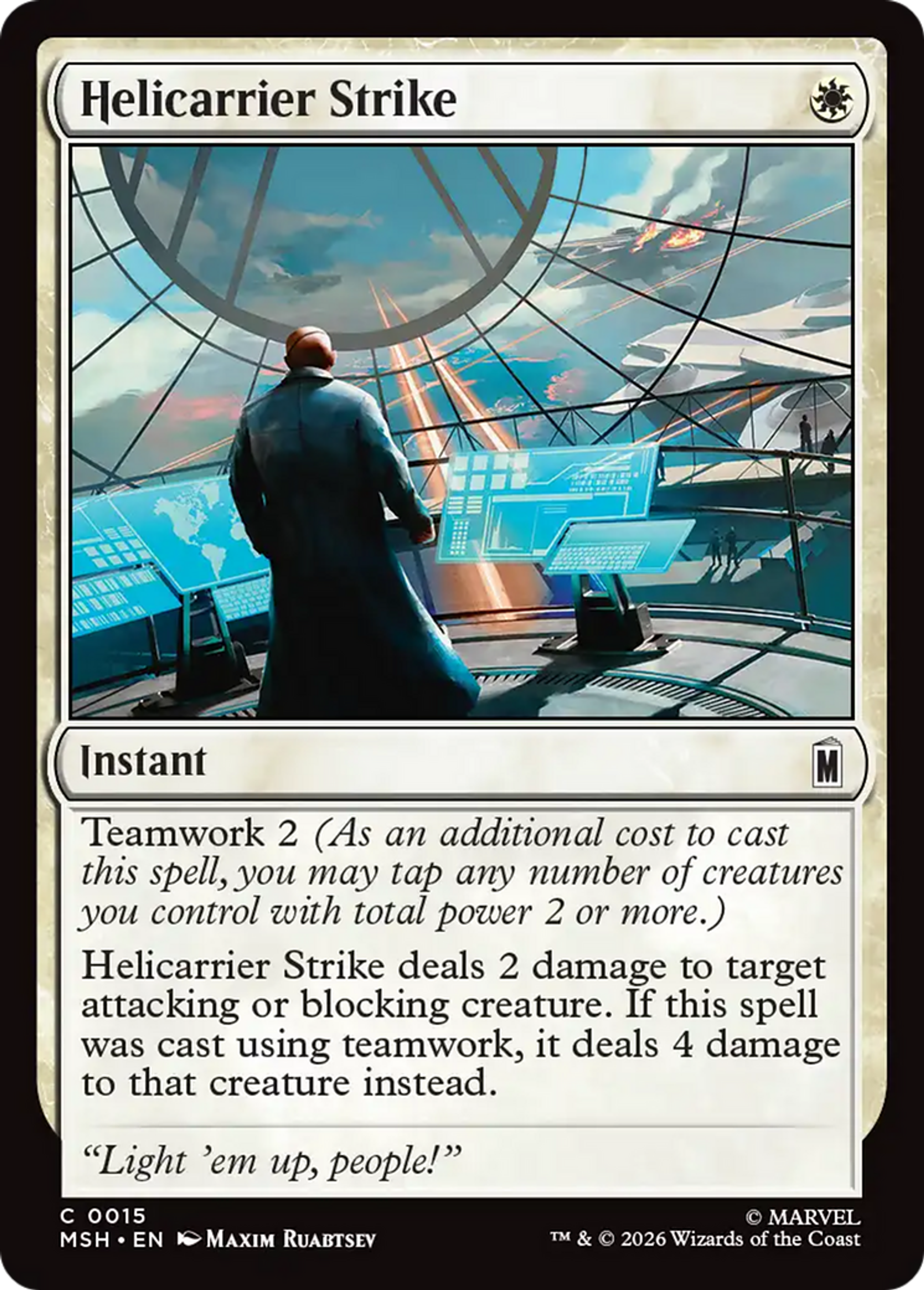 Frappe de l'héliporteur — Marvel Super Heroes — Magic: The Gathering
