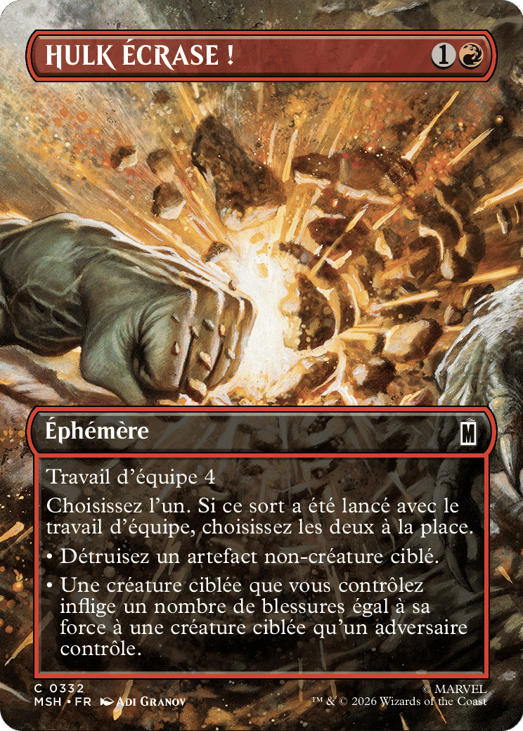 HULK ÉCRASE ! — Marvel Super Heroes — Magic: The Gathering
