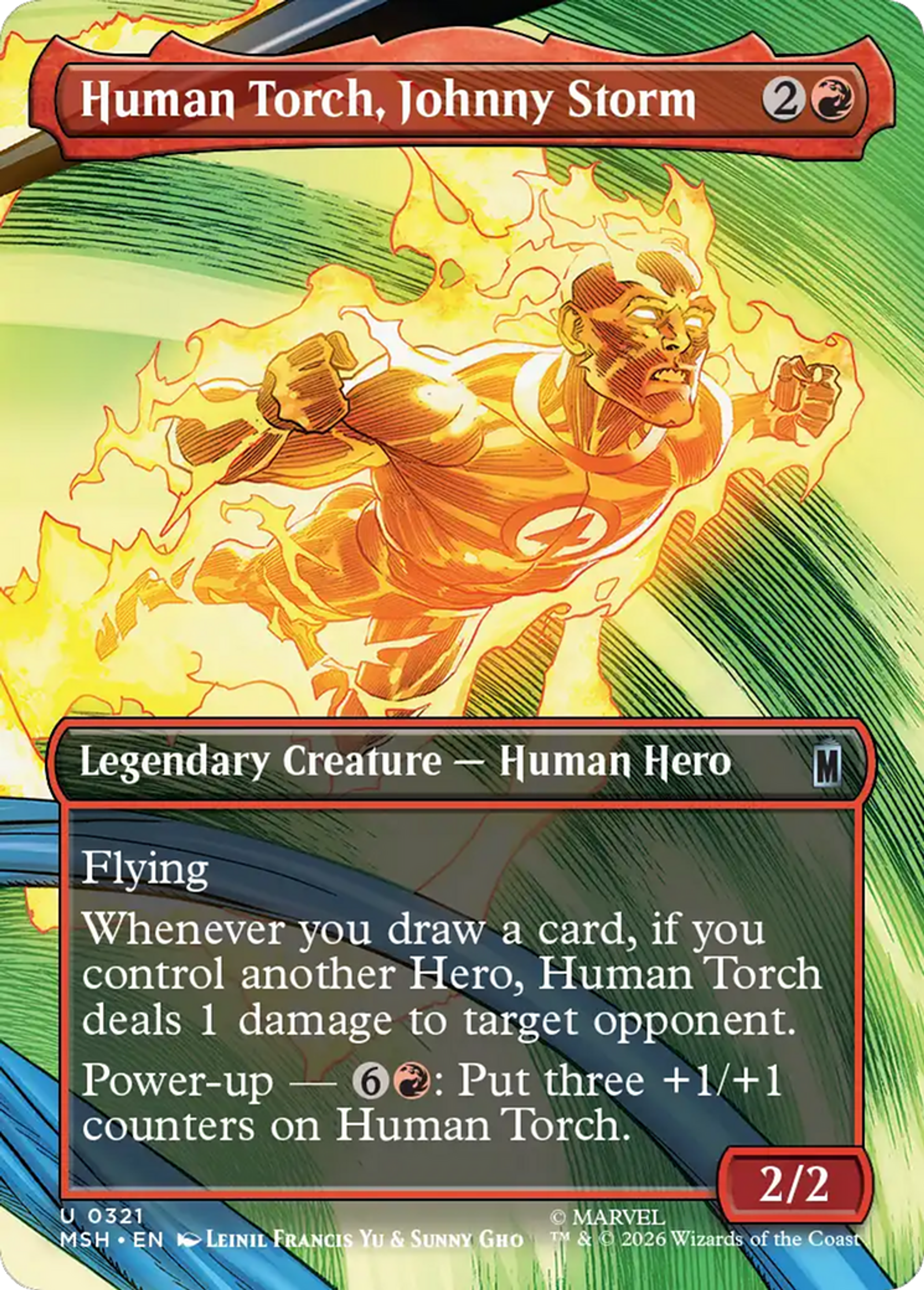 La Torche Humaine, Johnny Storm — Marvel Super Heroes — Magic: The Gathering