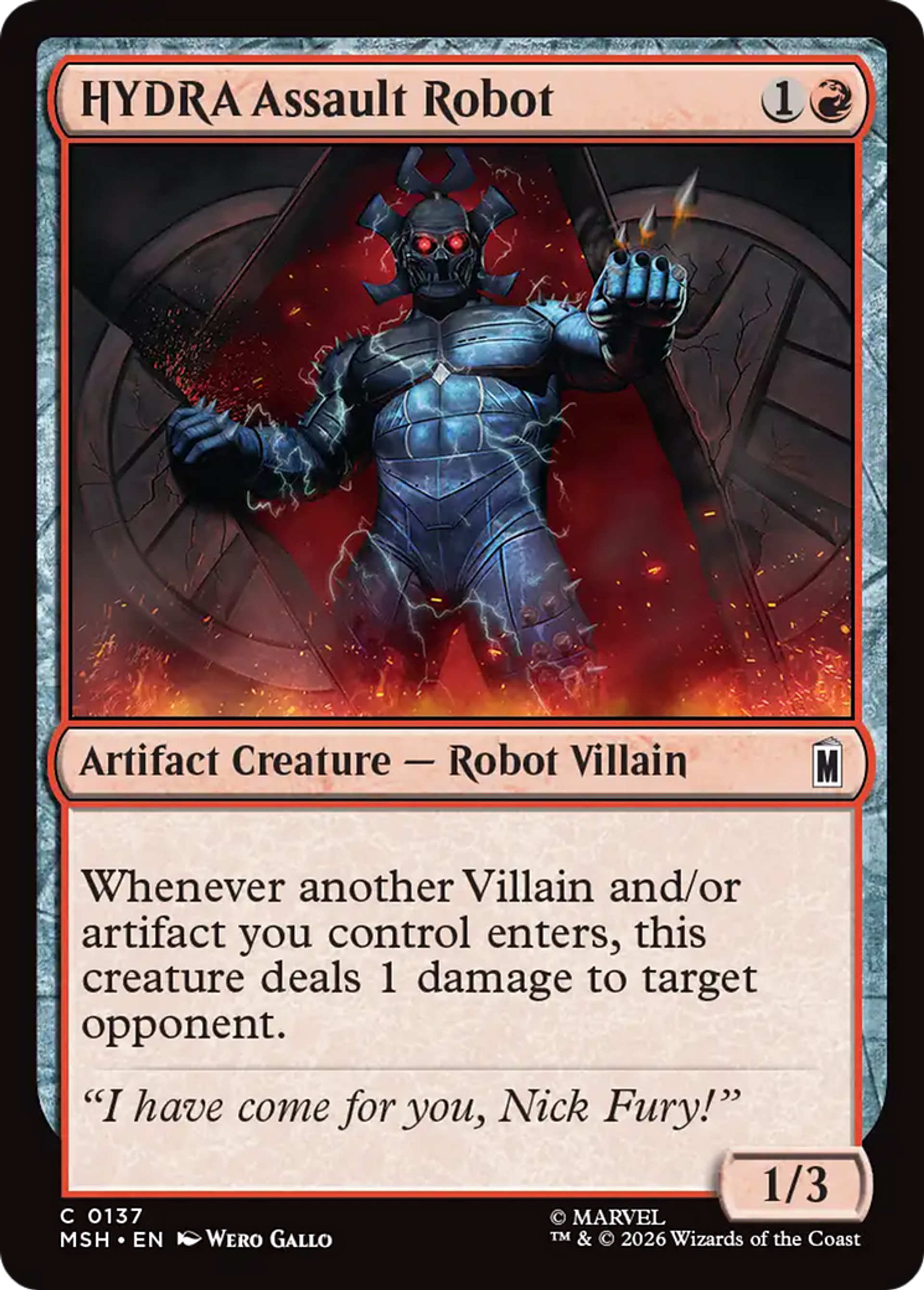 HYDRA Assault Robot — Marvel Super Heroes — Magic: The Gathering