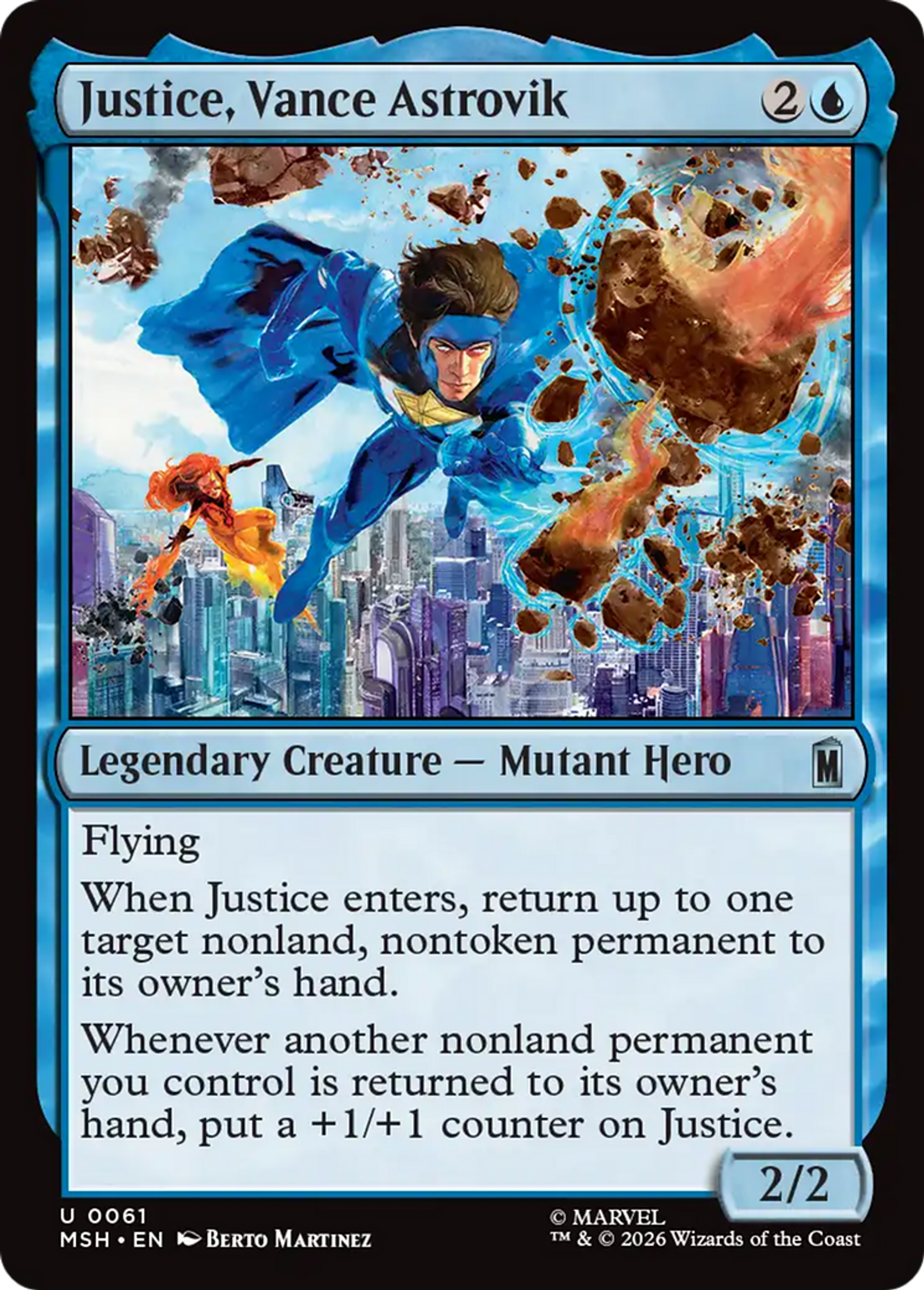Justice, Vance Astrovik — Marvel Super Heroes — Magic: The Gathering