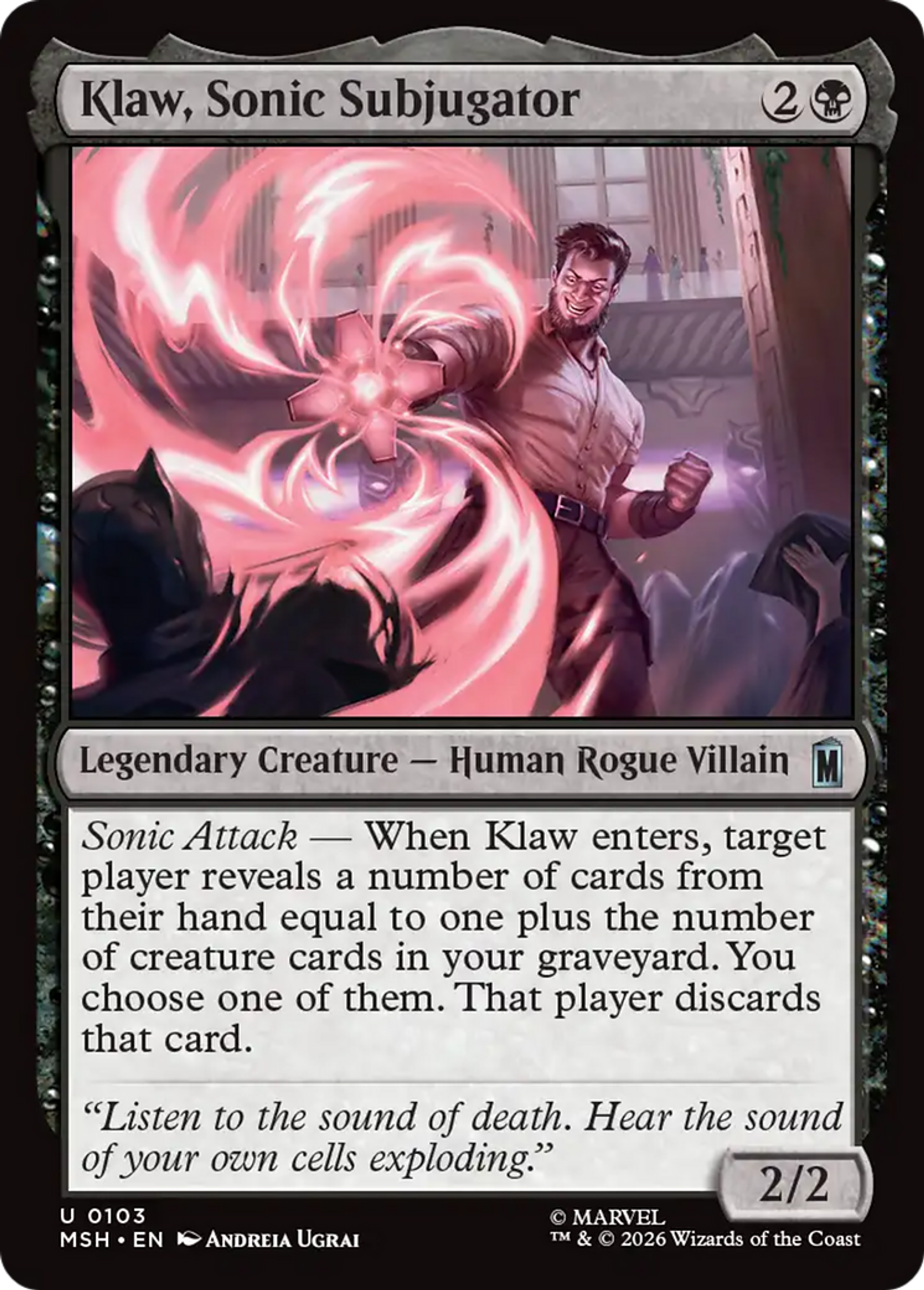 Klaw, subjugateur sonique — Marvel Super Heroes — Magic: The Gathering