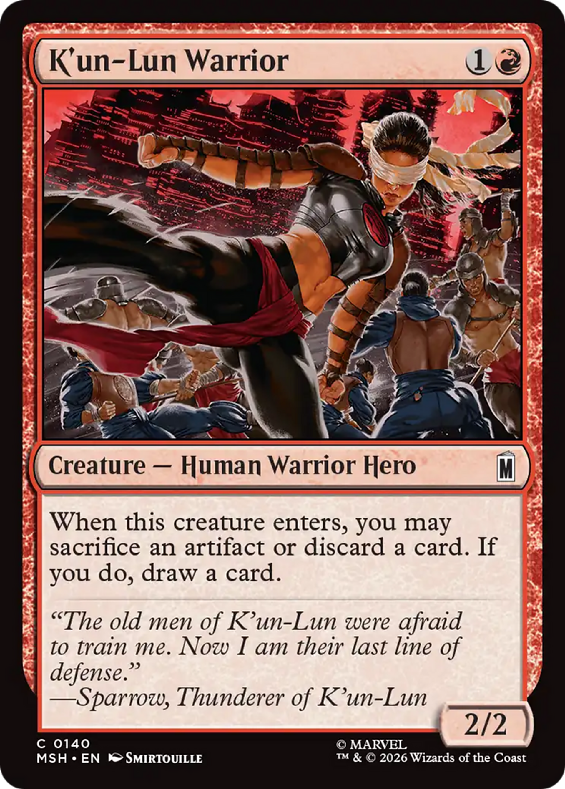 K'un-Lun Warrior — Marvel Super Heroes — Magic: The Gathering