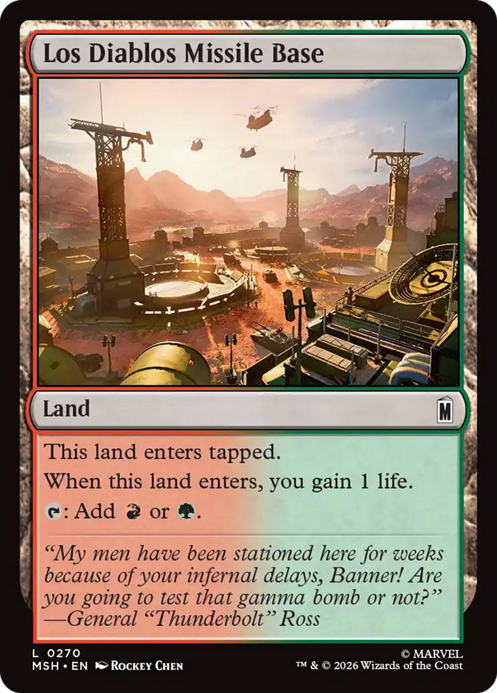 Los Diablos Missile Base — Marvel Super Heroes — Magic: The Gathering