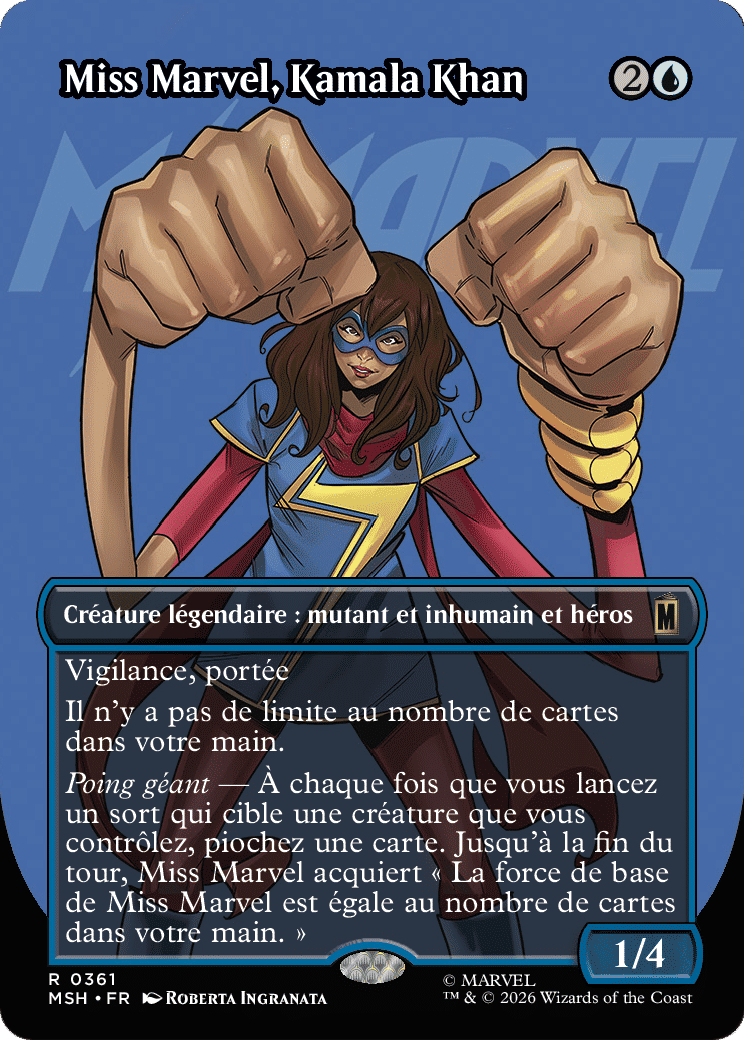 Miss Marvel, Kamala Khan — Marvel Super Heroes — Magic: The Gathering