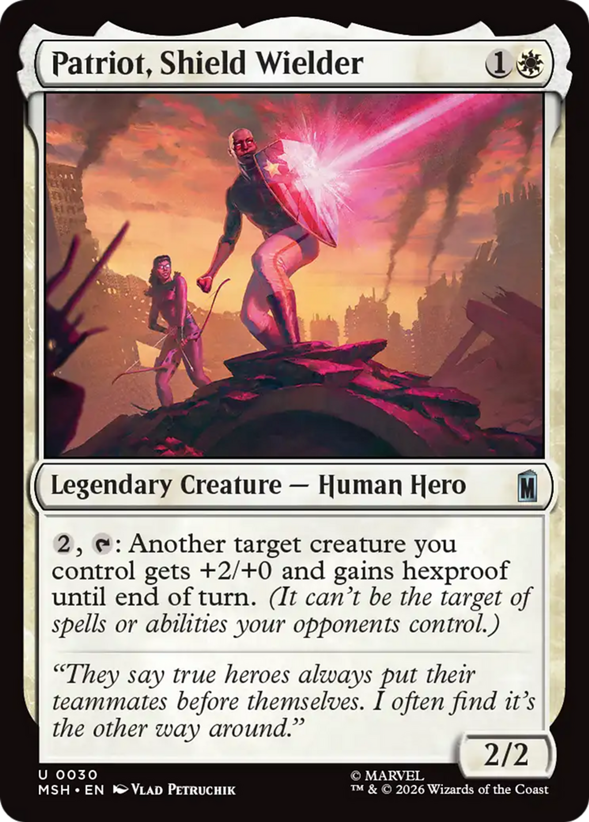 Patriot, porteur de bouclier — Marvel Super Heroes — Magic: The Gathering