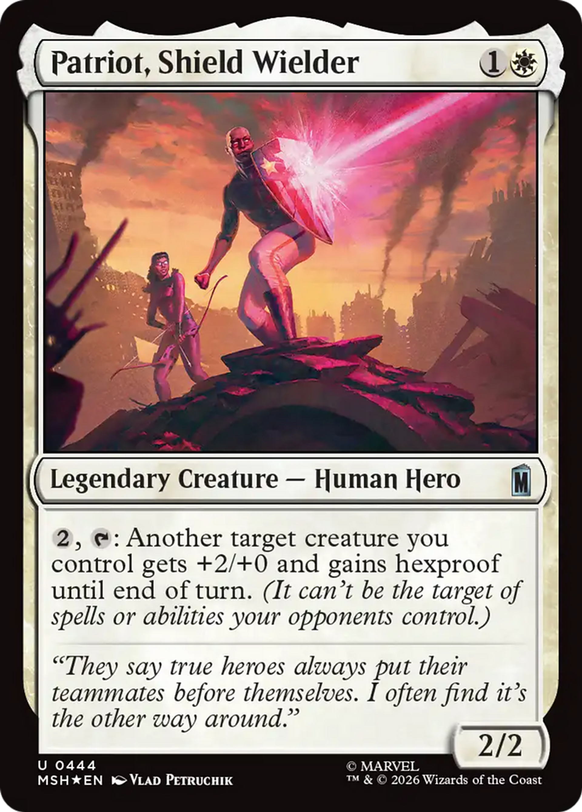 Patriot, Shield Wielder — Marvel Super Heroes — Magic: The Gathering
