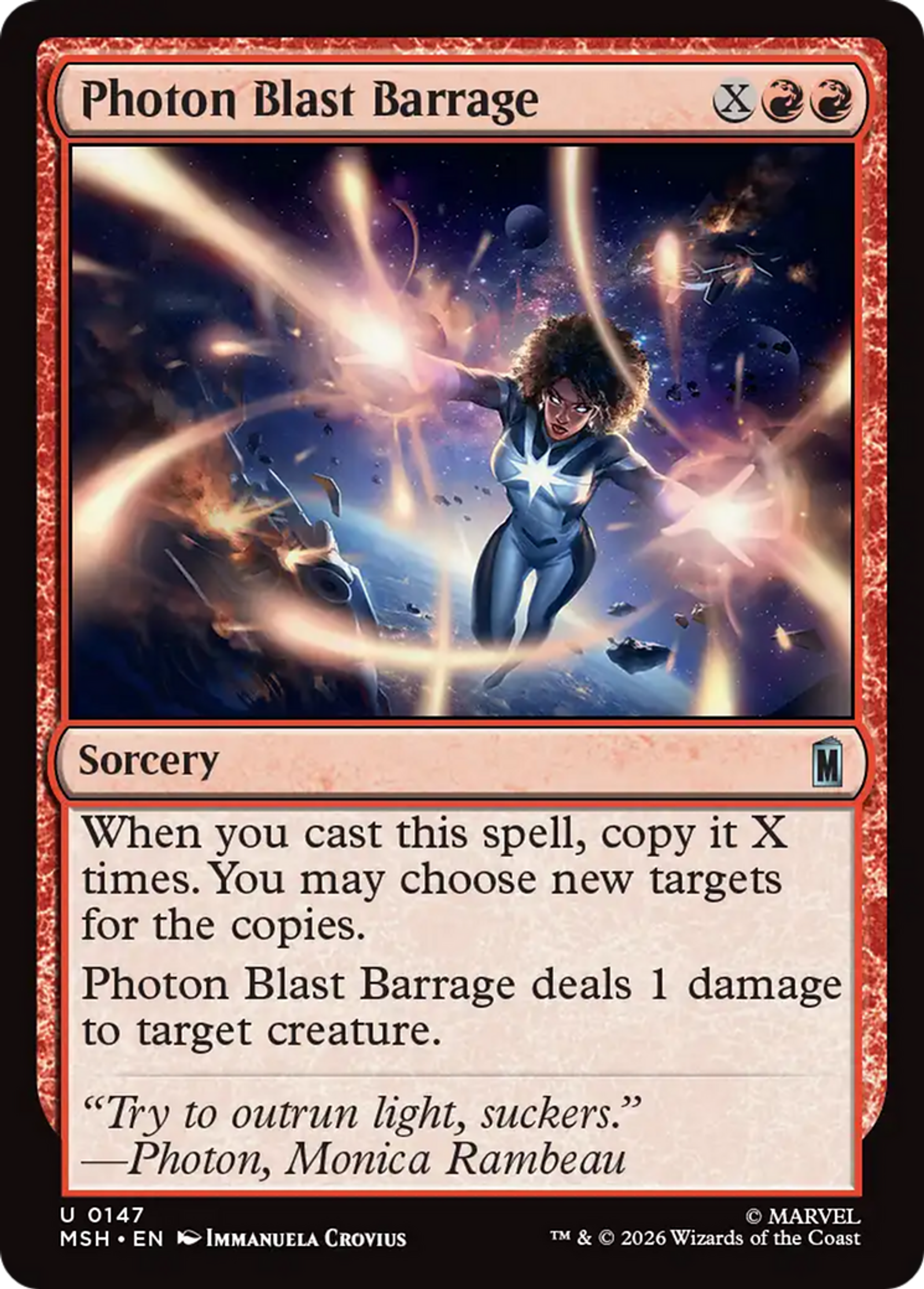 Barrage de tirs de Photon — Marvel Super Heroes — Magic: The Gathering