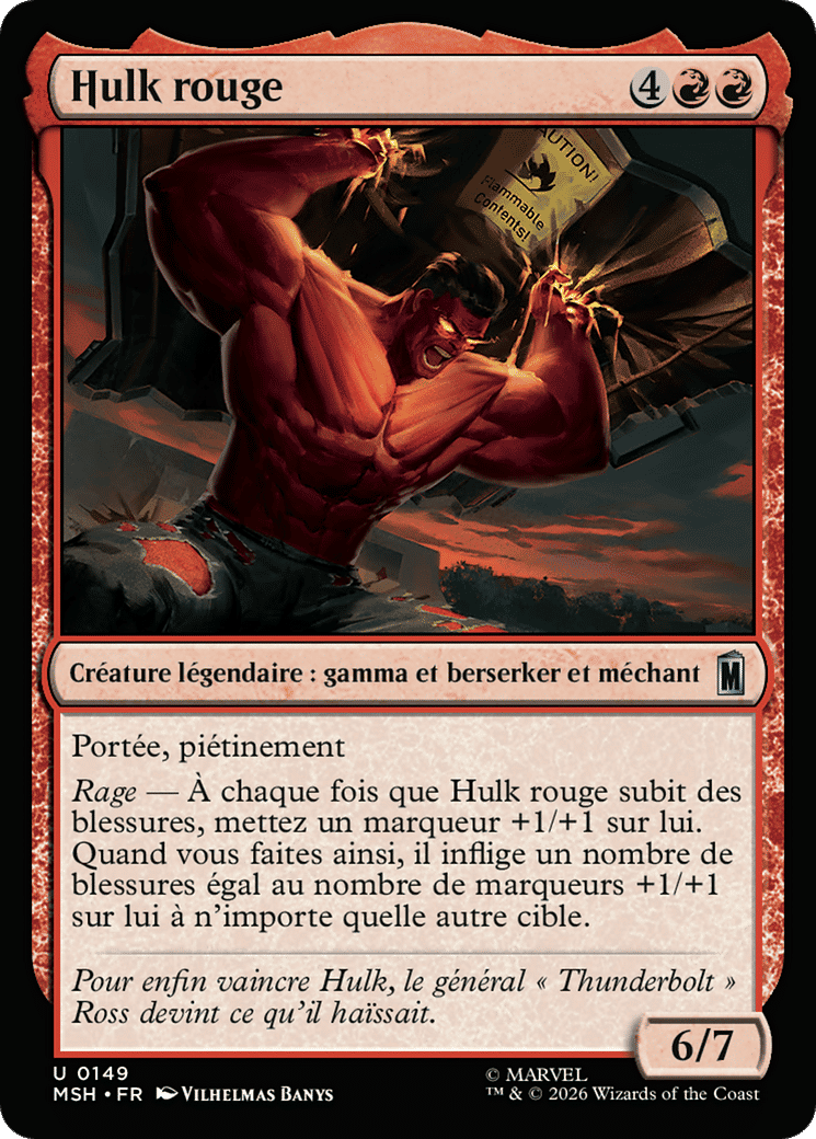 Hulk rouge — Marvel Super Heroes — Magic: The Gathering