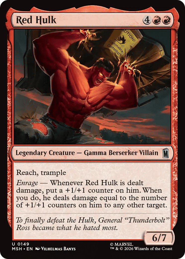 Red Hulk — Marvel Super Heroes — Magic: The Gathering