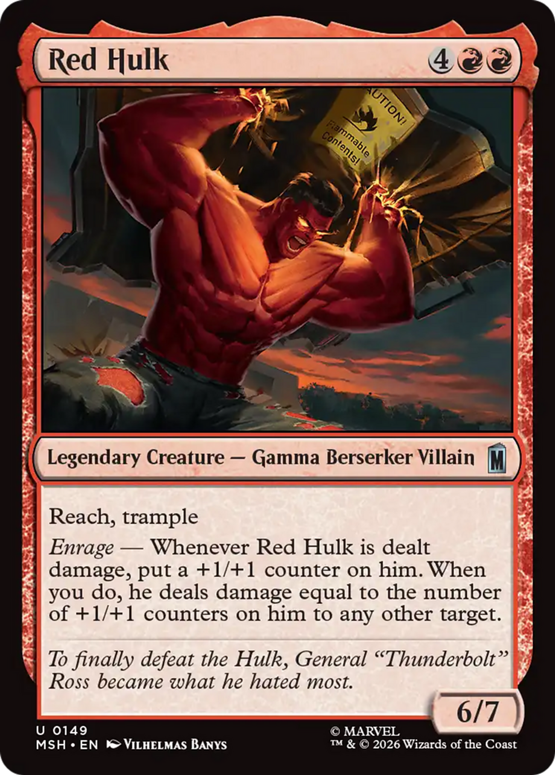 Hulk rouge — Marvel Super Heroes — Magic: The Gathering