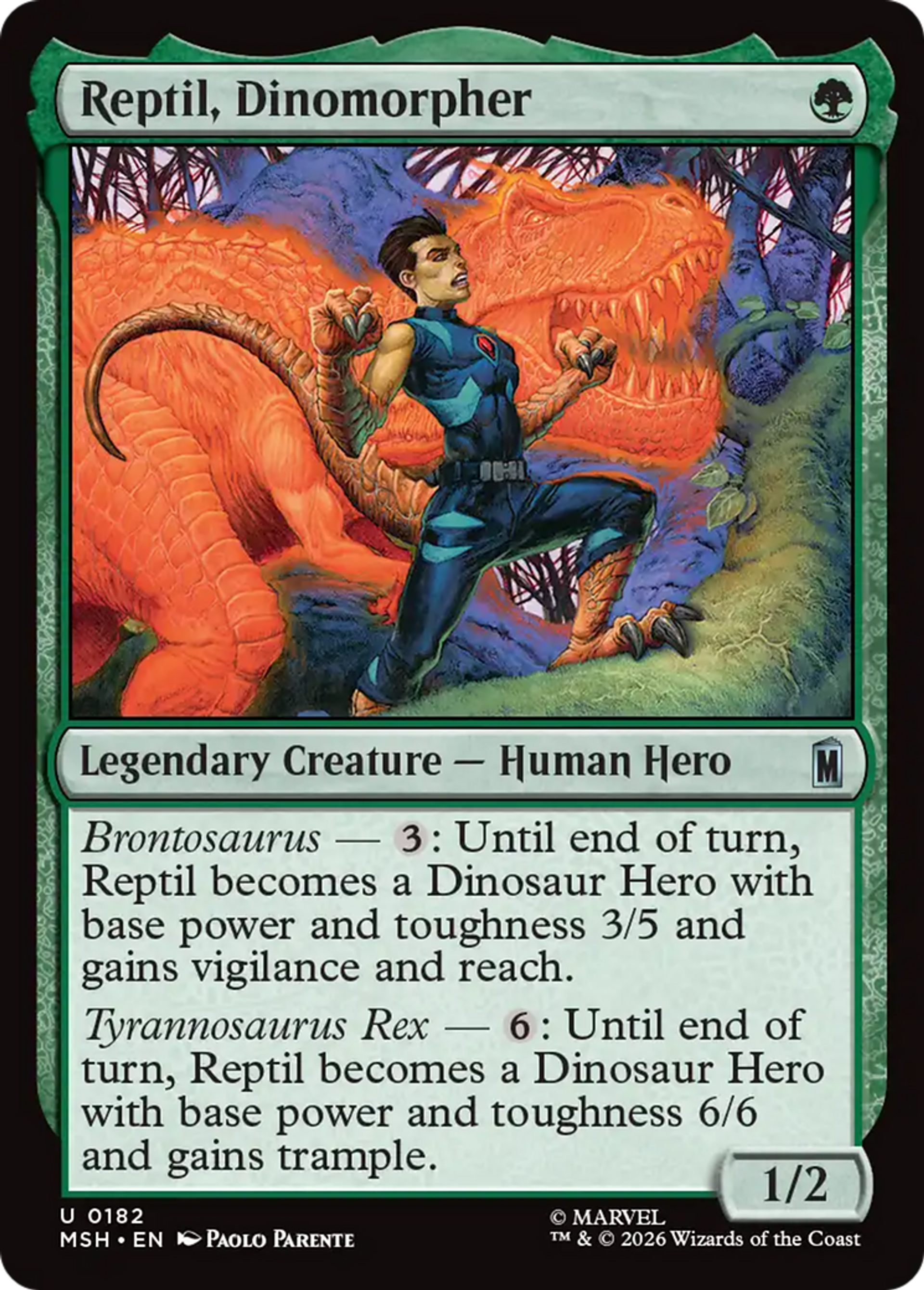 Reptil, dinomorphe — Marvel Super Heroes — Magic: The Gathering