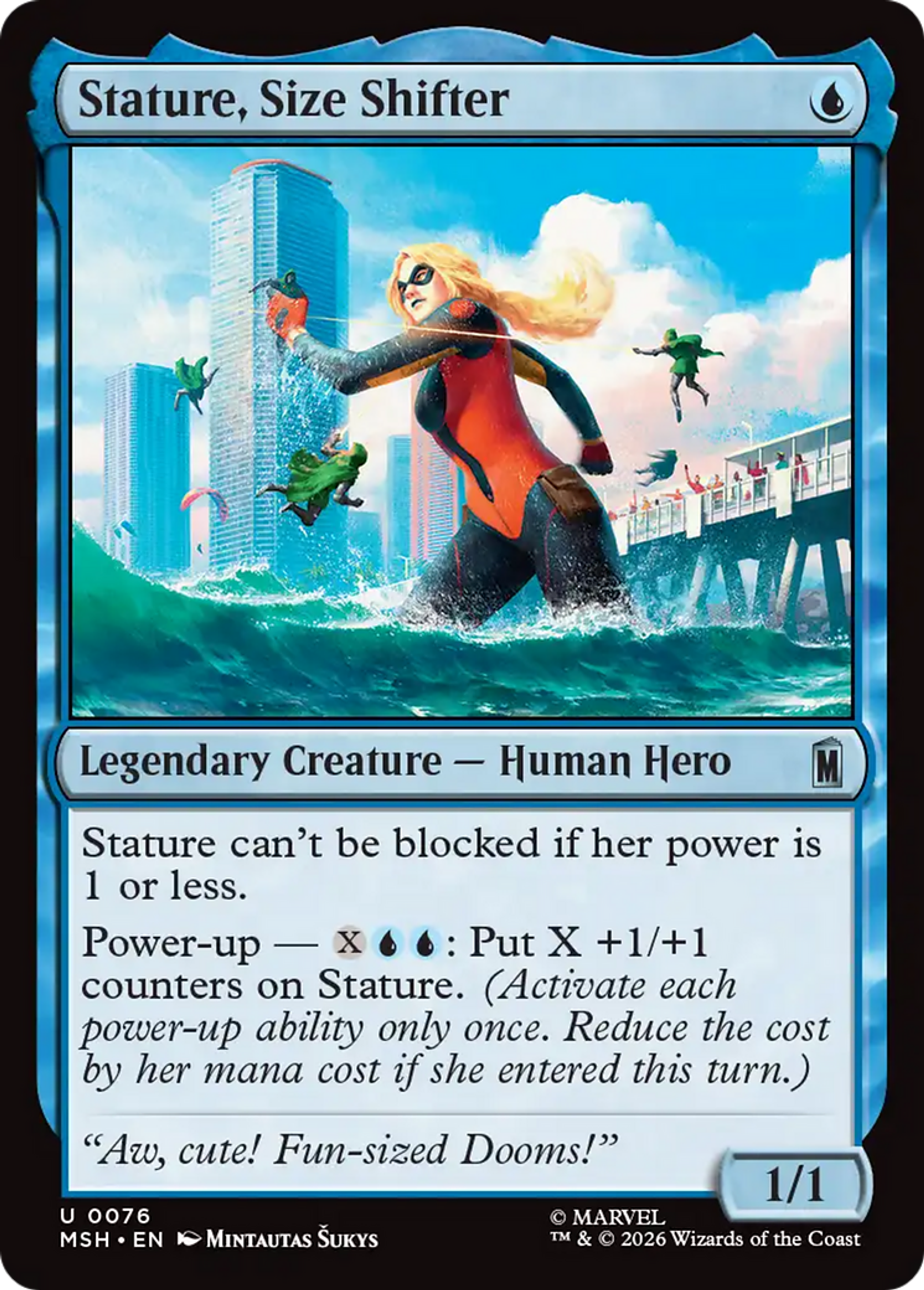 Stature, héroïne à taille variable — Marvel Super Heroes — Magic: The Gathering