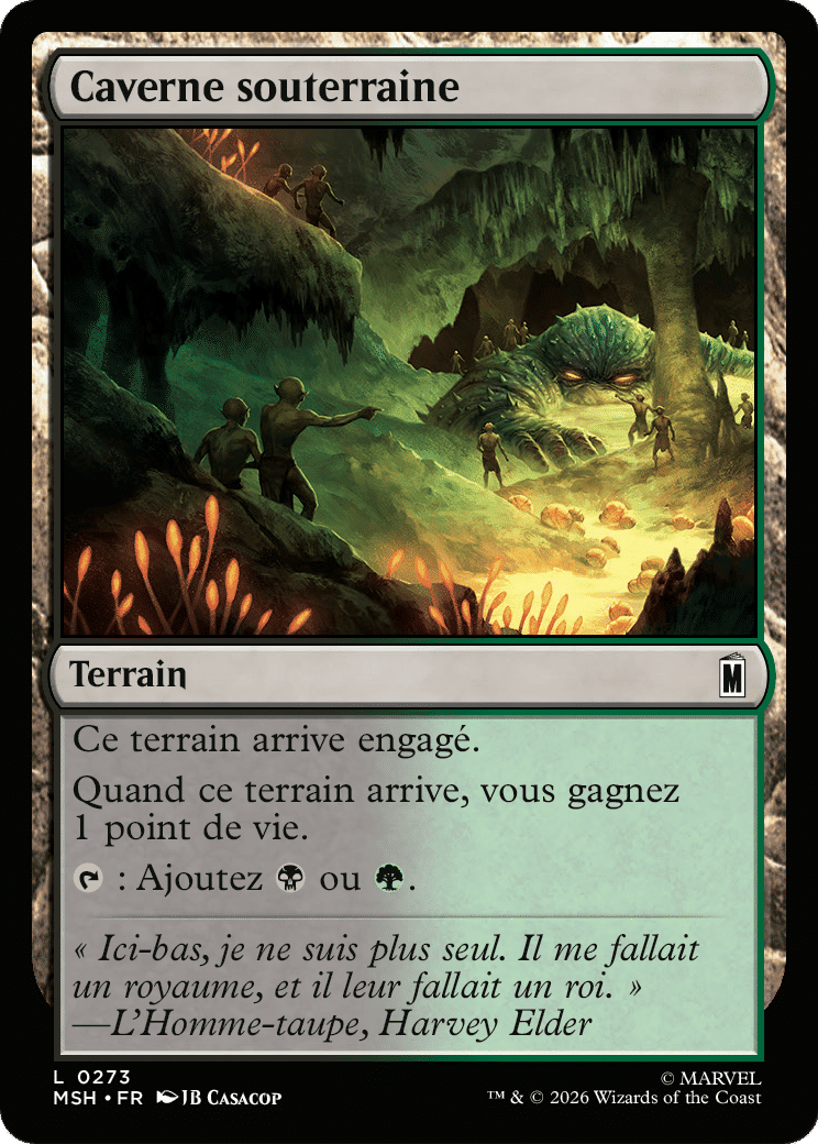 Caverne souterraine — Marvel Super Heroes — Magic: The Gathering