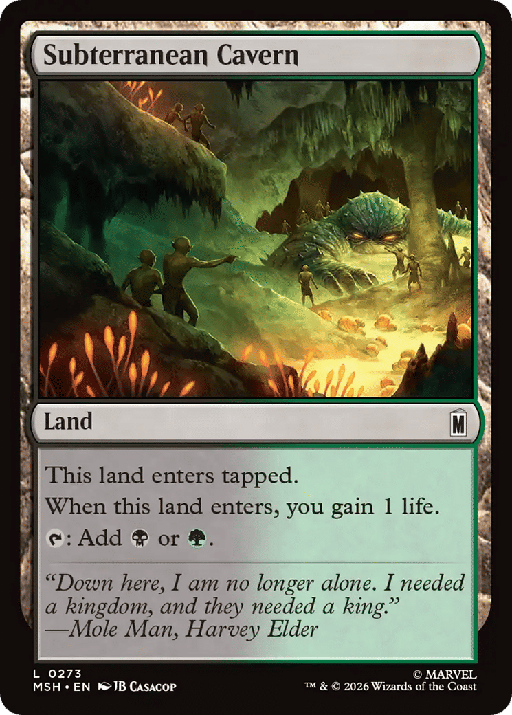 Subterranean Cavern — Marvel Super Heroes — Magic: The Gathering