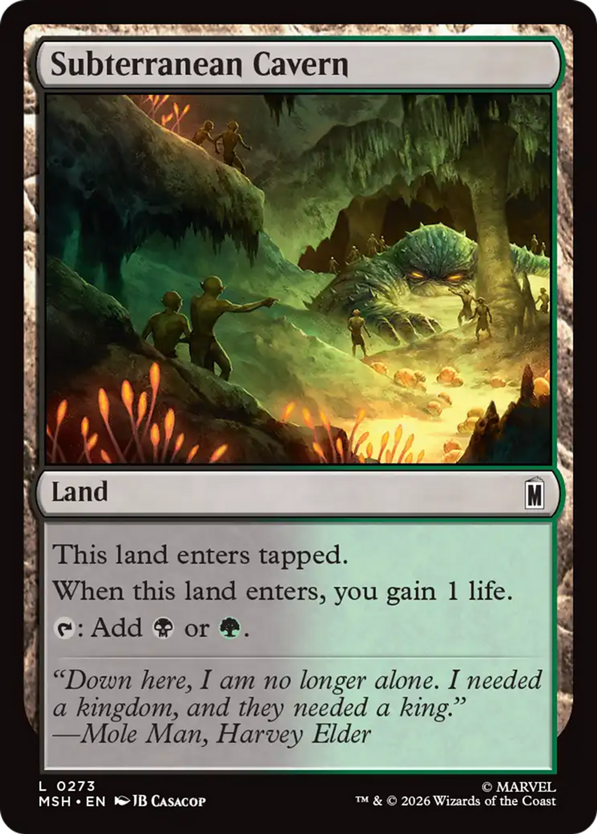 Subterranean Cavern — Marvel Super Heroes — Magic: The Gathering