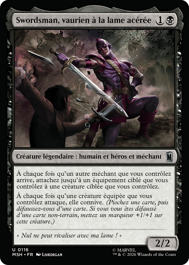 Swordsman, vaurien à la lame acérée — Marvel Super Heroes — Magic: The Gathering