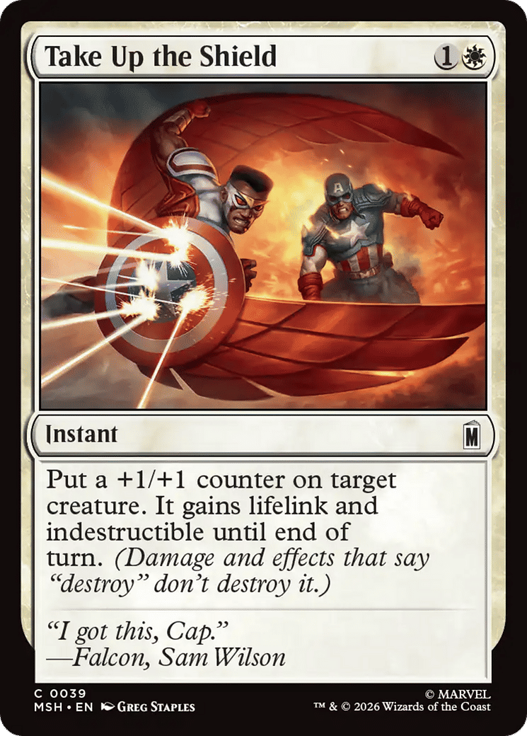 Take Up the Shield — Marvel Super Heroes — Magic: The Gathering