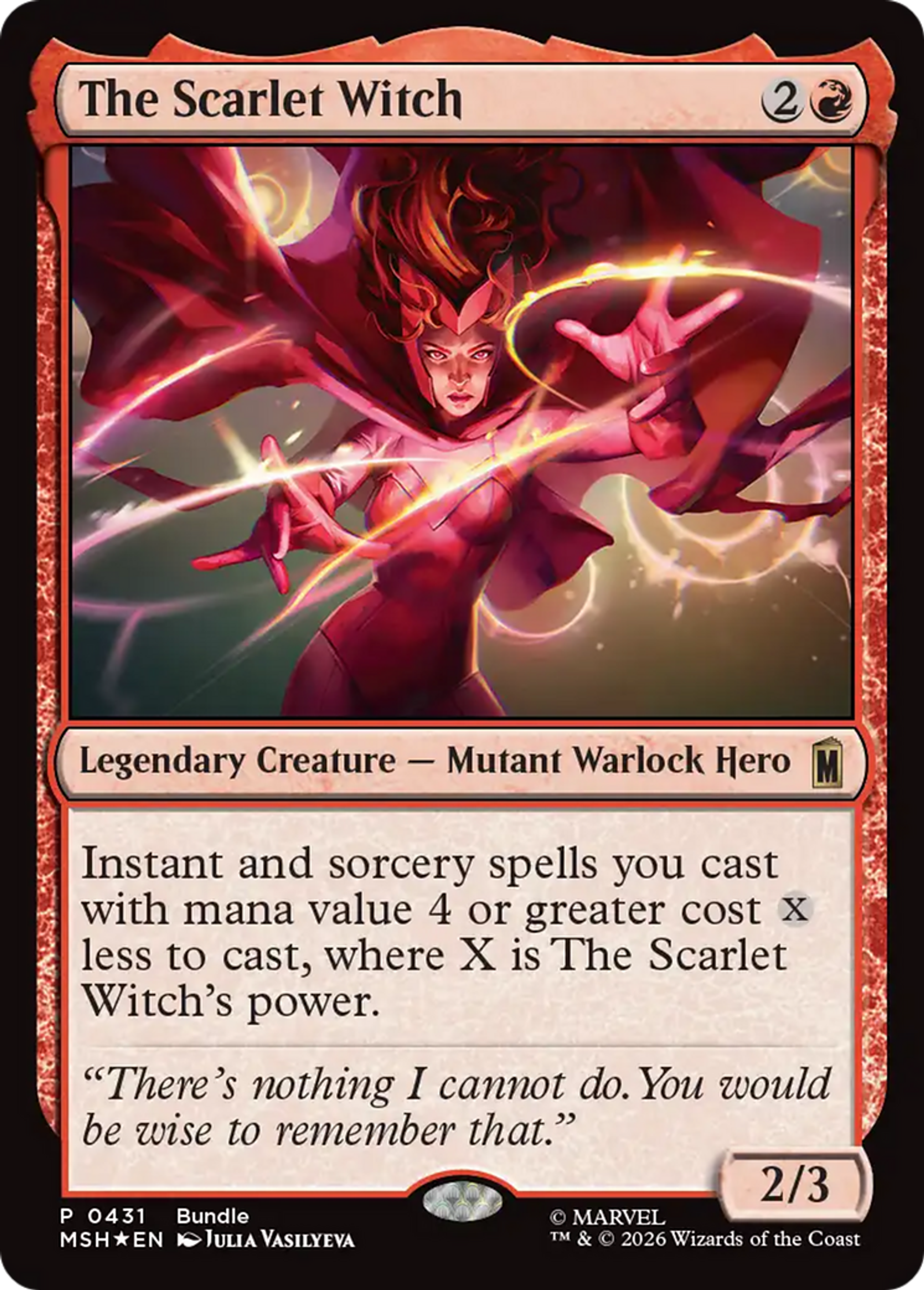 La Sorcière Rouge — Marvel Super Heroes — Magic: The Gathering