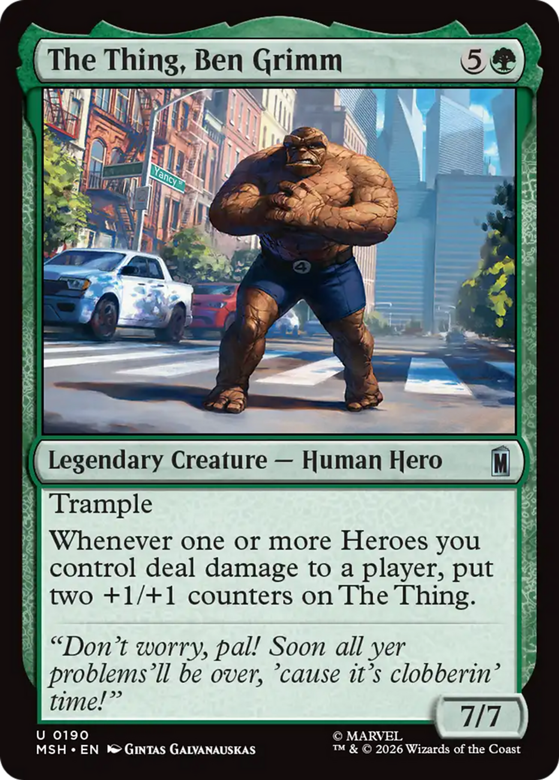 The Thing, Ben Grimm — Marvel Super Heroes — Magic: The Gathering