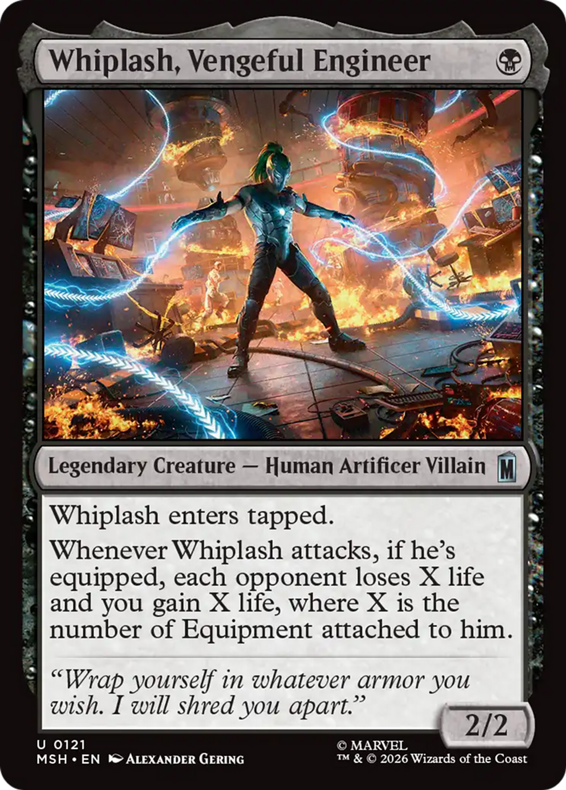 Whiplash, ingénieur vengeur — Marvel Super Heroes — Magic: The Gathering