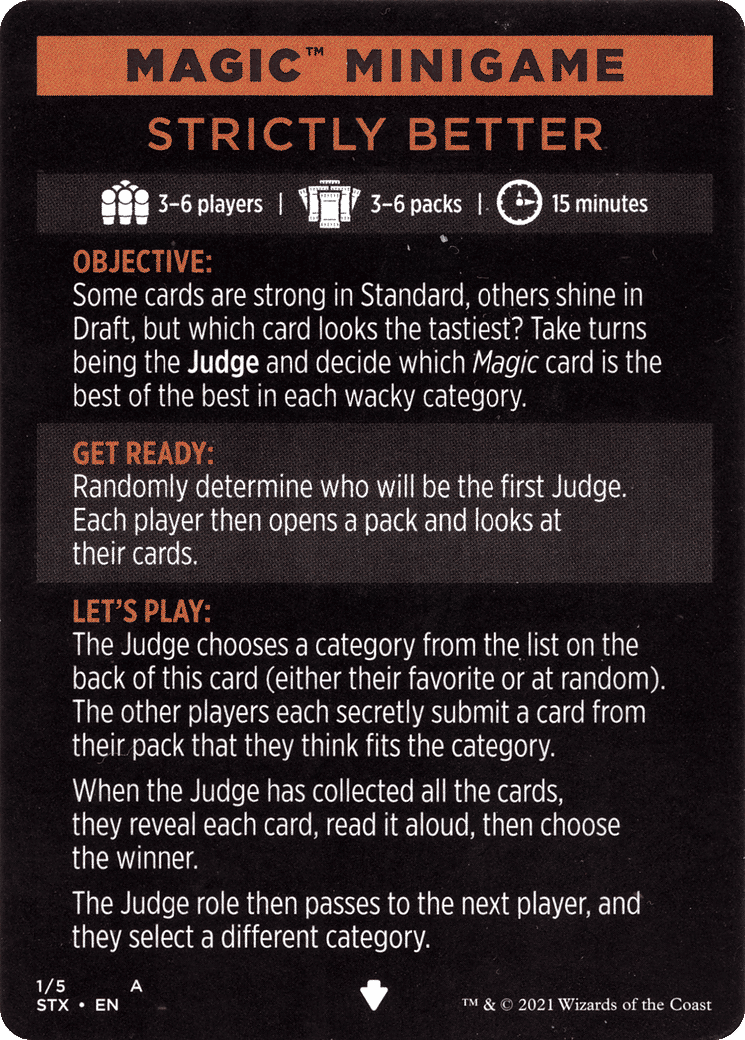 Strictly Better // Strictly Better (cont'd) — Strixhaven: School of Mages Minigames — Magic: The Gathering