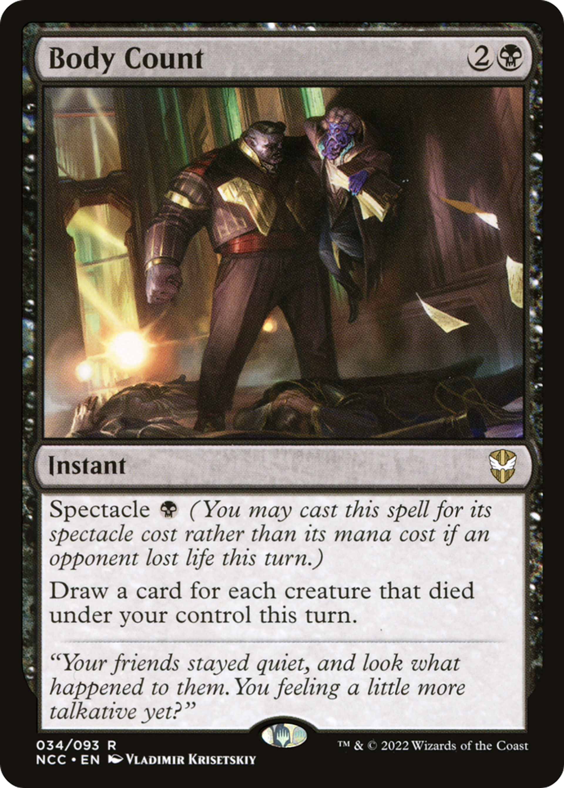 Body Count — New Capenna Commander — Magic: The Gathering