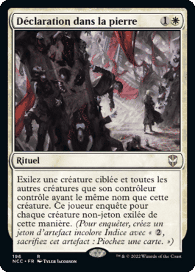 Déclaration dans la pierre — New Capenna Commander — Magic: The Gathering