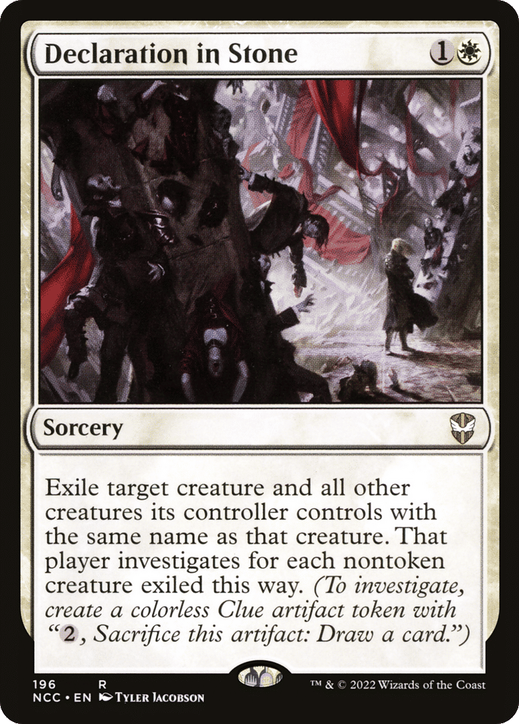 Declaration in Stone — New Capenna Commander — Magic: The Gathering