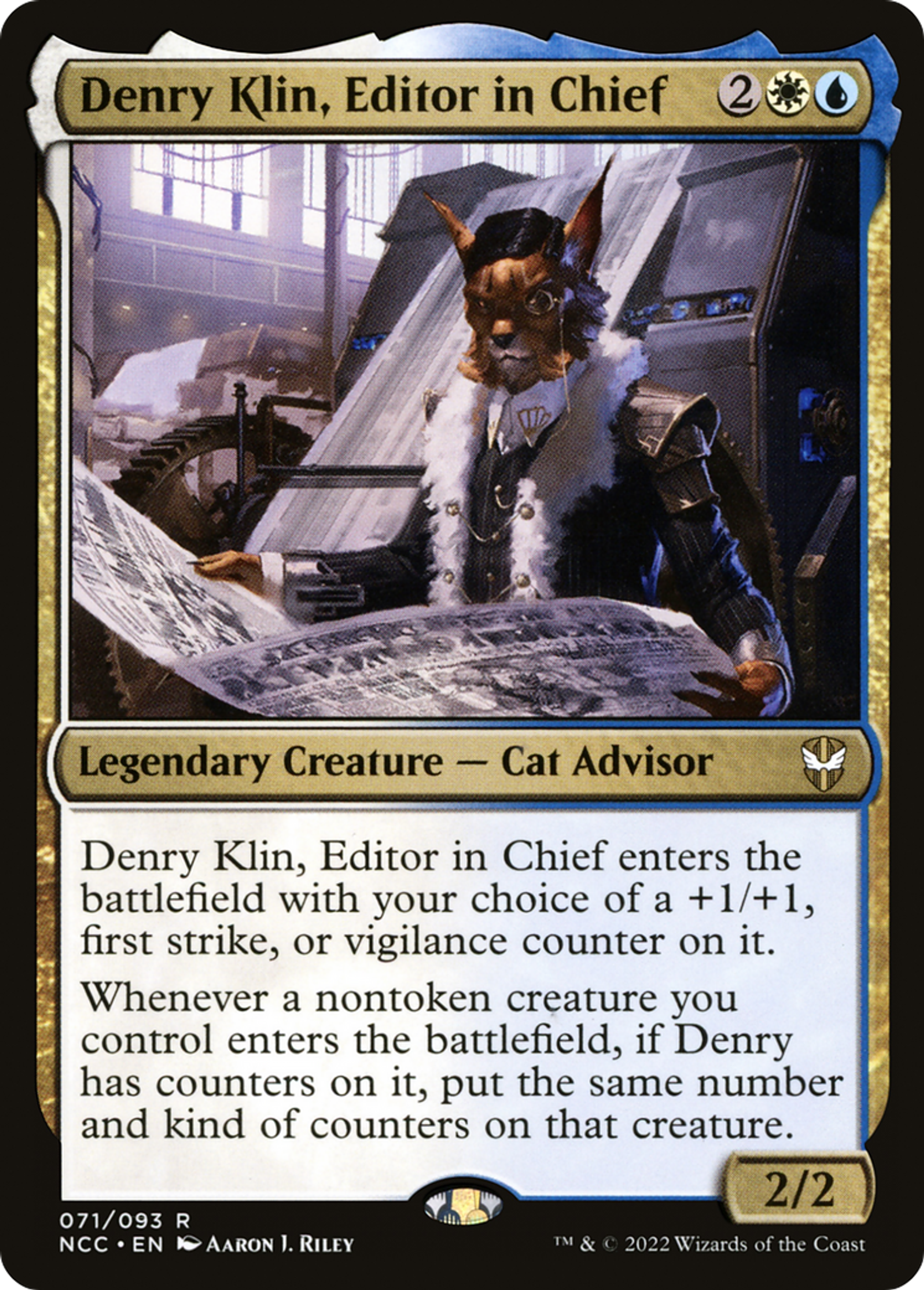 Denry Klin, Editor in Chief — New Capenna Commander — Magic: The Gathering