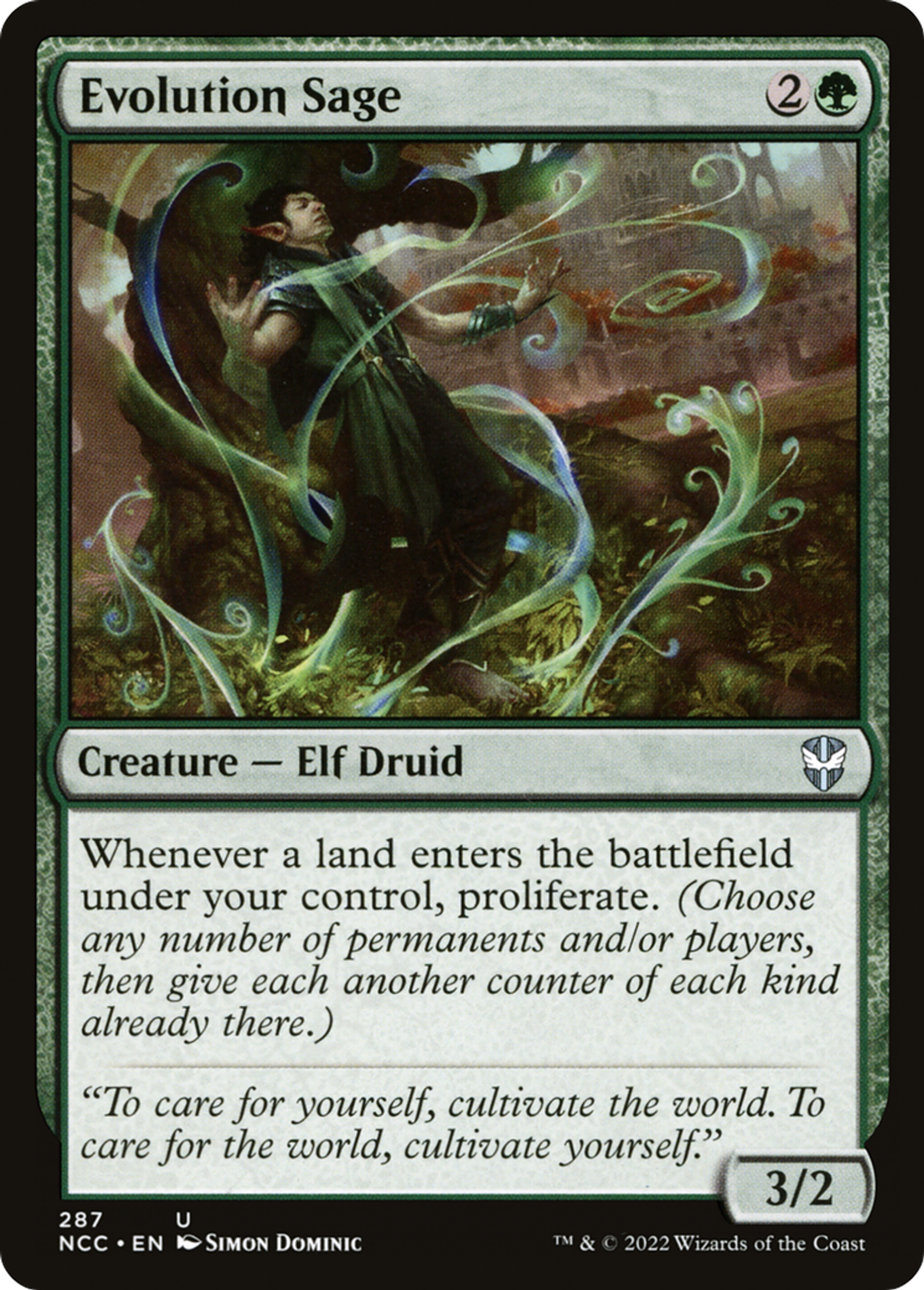 Sage de l'évolution — New Capenna Commander — Magic: The Gathering