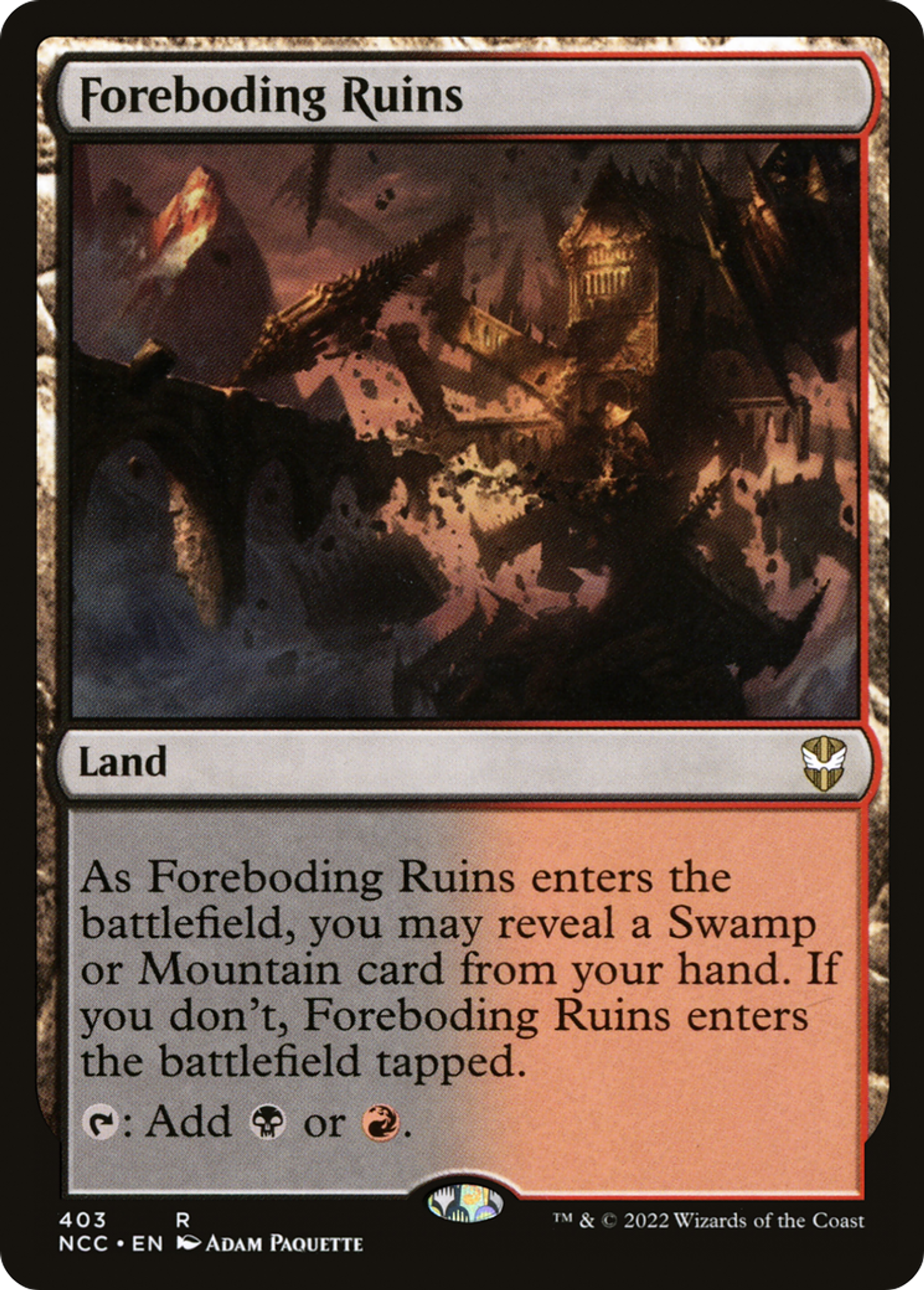 Foreboding Ruins — New Capenna Commander — Magic: The Gathering