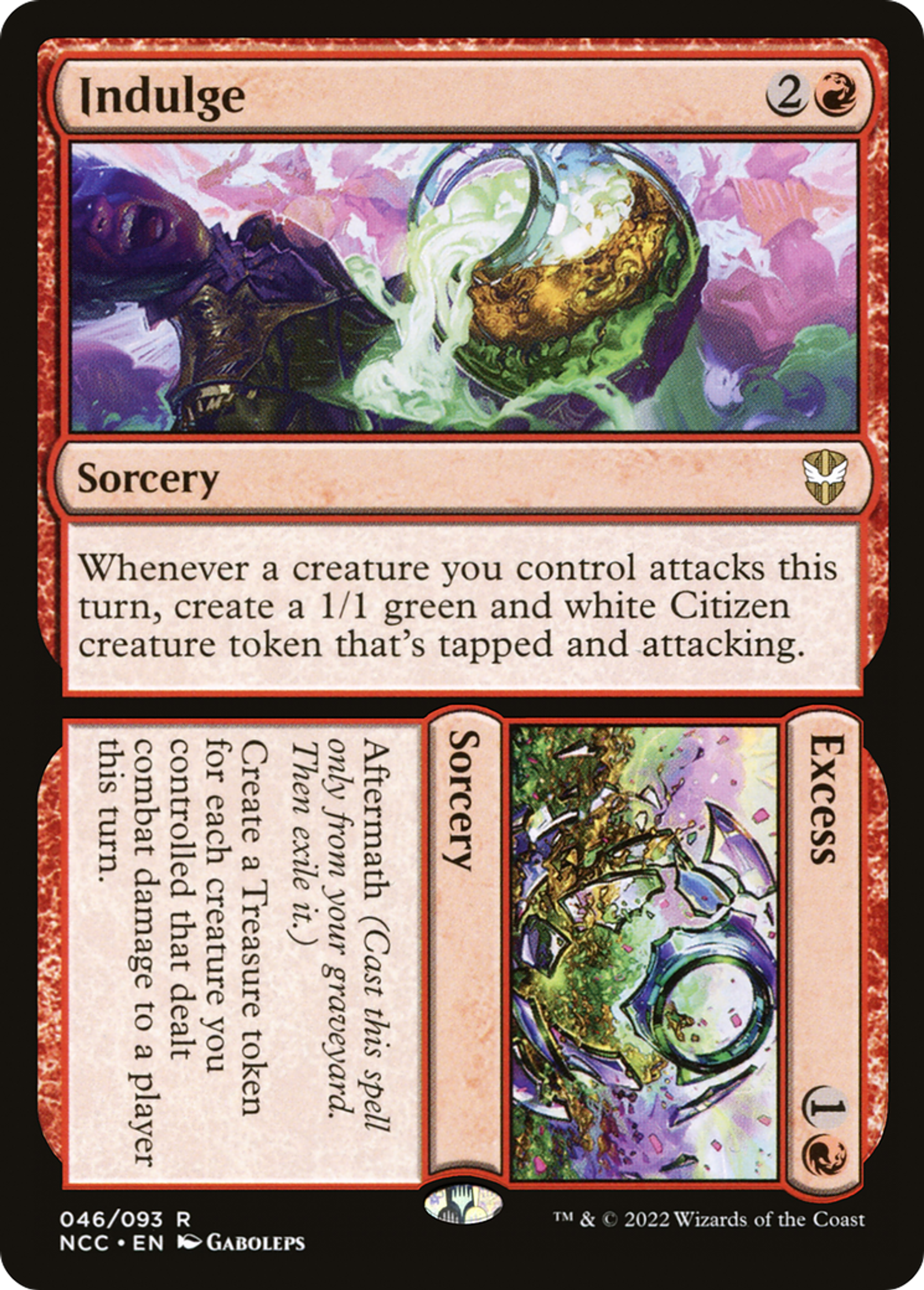 Indulge // Excess — New Capenna Commander — Magic: The Gathering