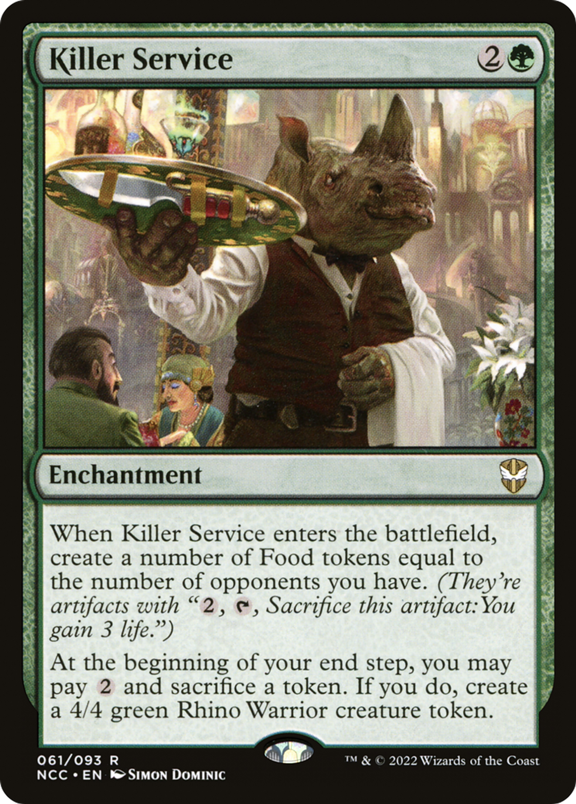 Killer Service — New Capenna Commander — Magic: The Gathering