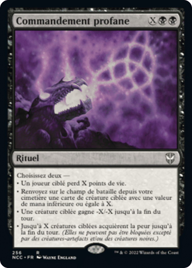 Commandement profane — New Capenna Commander — Magic: The Gathering
