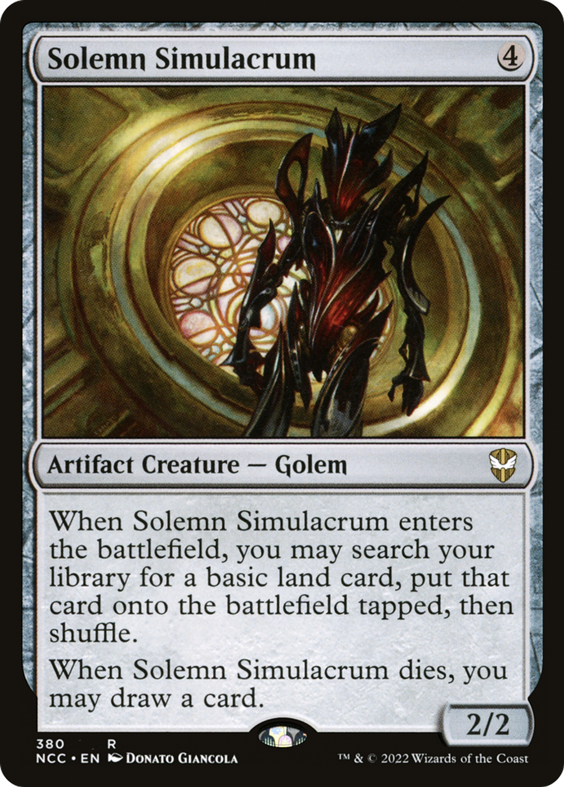 Solemn Simulacrum — New Capenna Commander — Magic: The Gathering