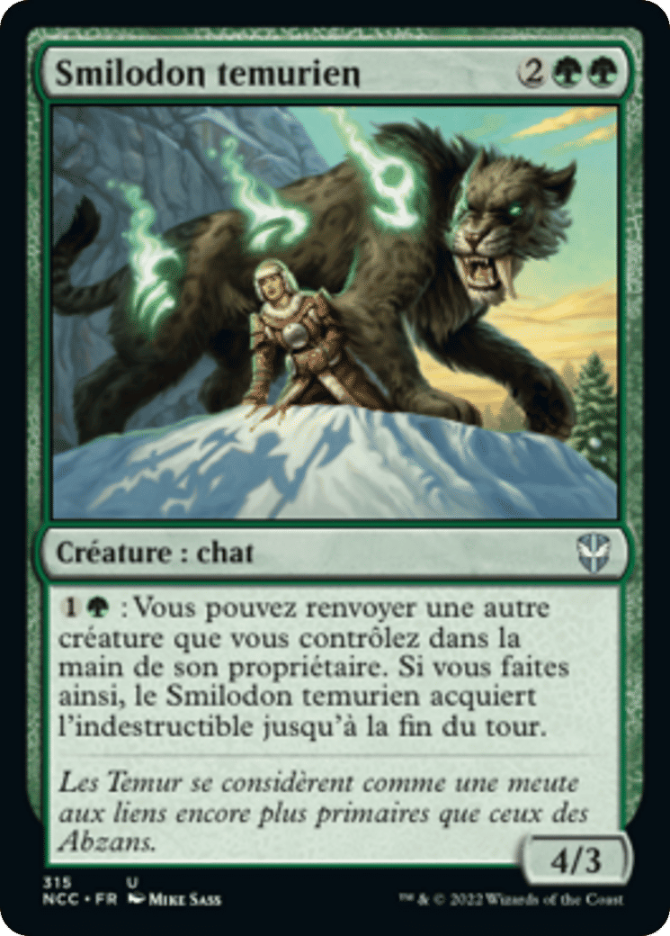 Smilodon temurien — New Capenna Commander — Magic: The Gathering