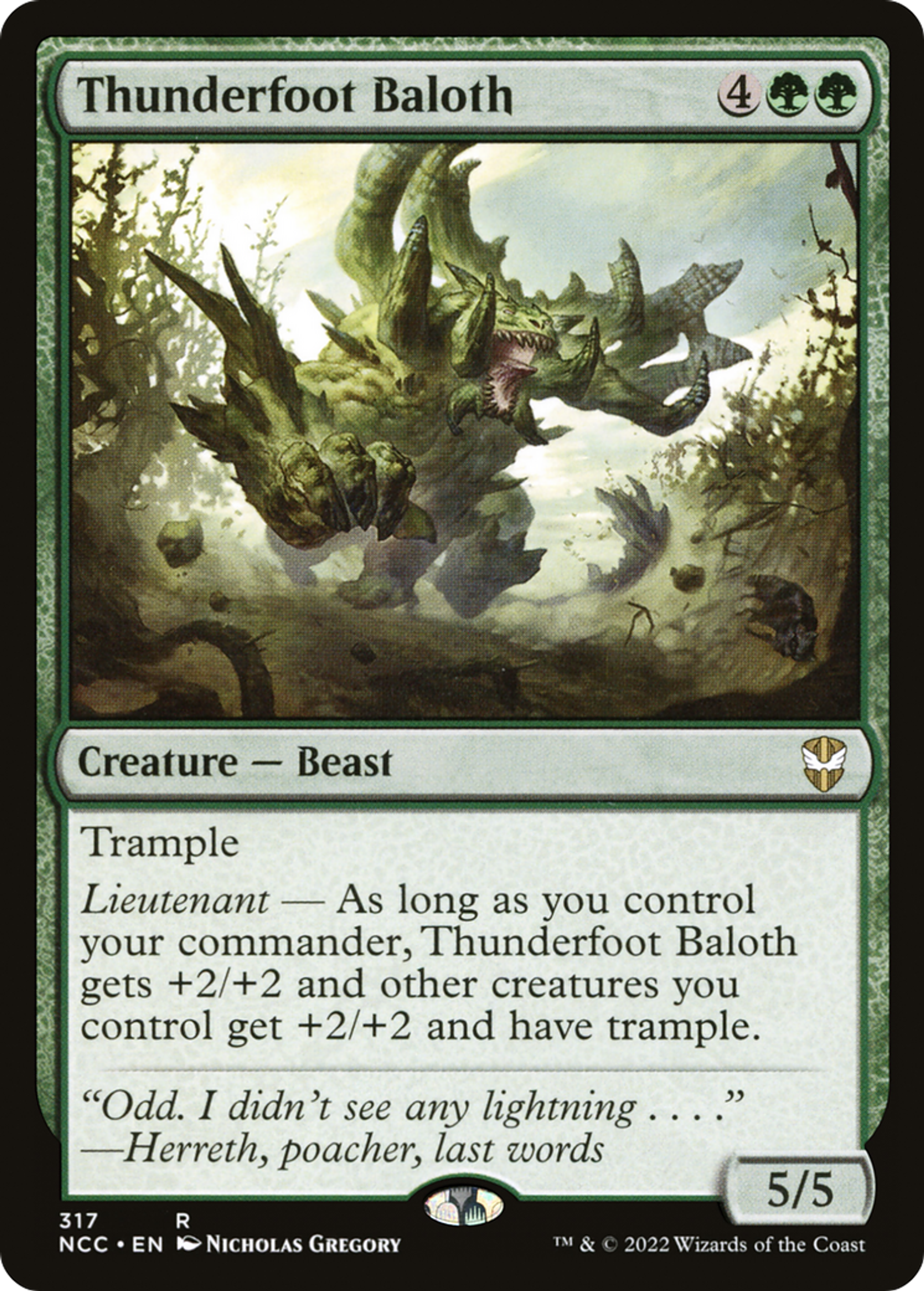 Thunderfoot Baloth — New Capenna Commander — Magic: The Gathering