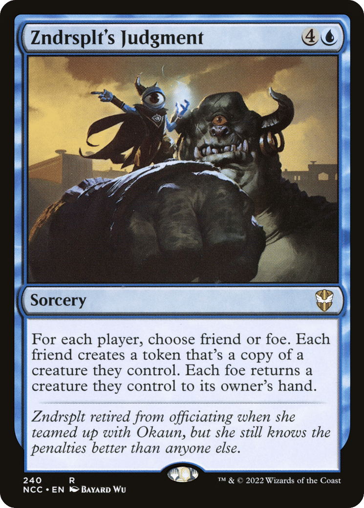 Zndrsplt's Judgment — New Capenna Commander — Magic: The Gathering