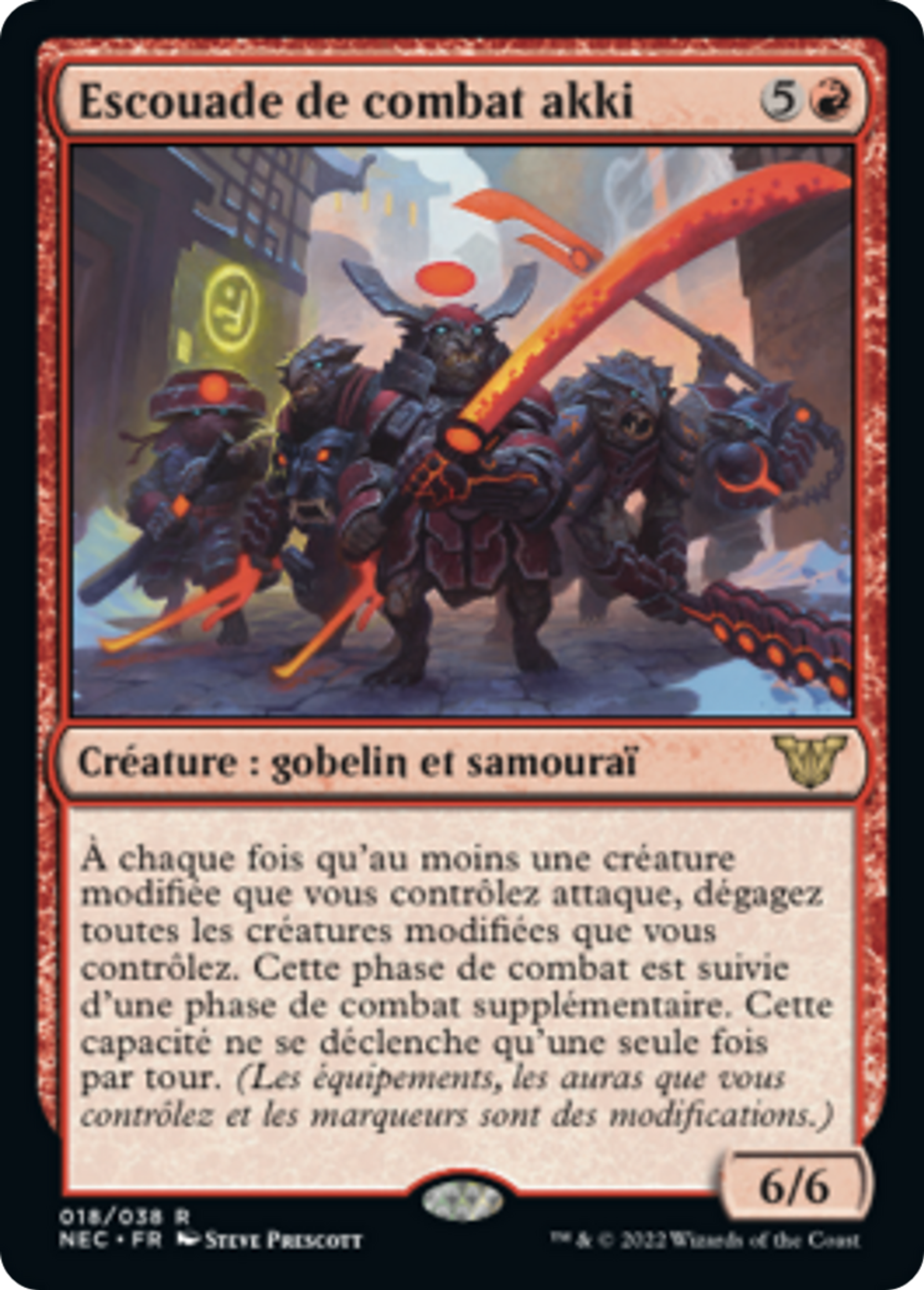 Escouade de combat akki — Neon Dynasty Commander — Magic: The Gathering