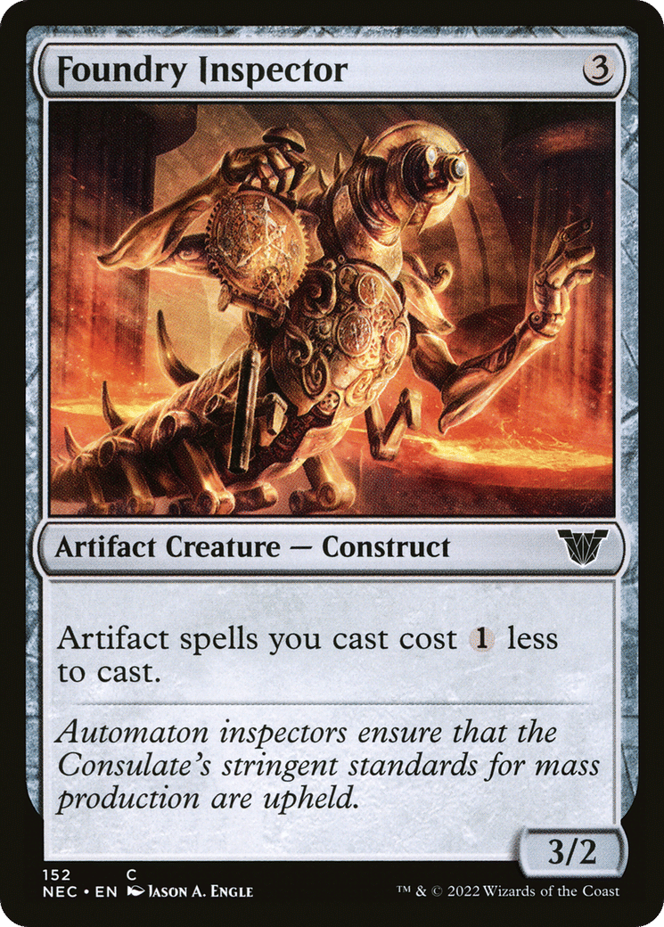 Foundry Inspector — Neon Dynasty Commander — Magic: The Gathering
