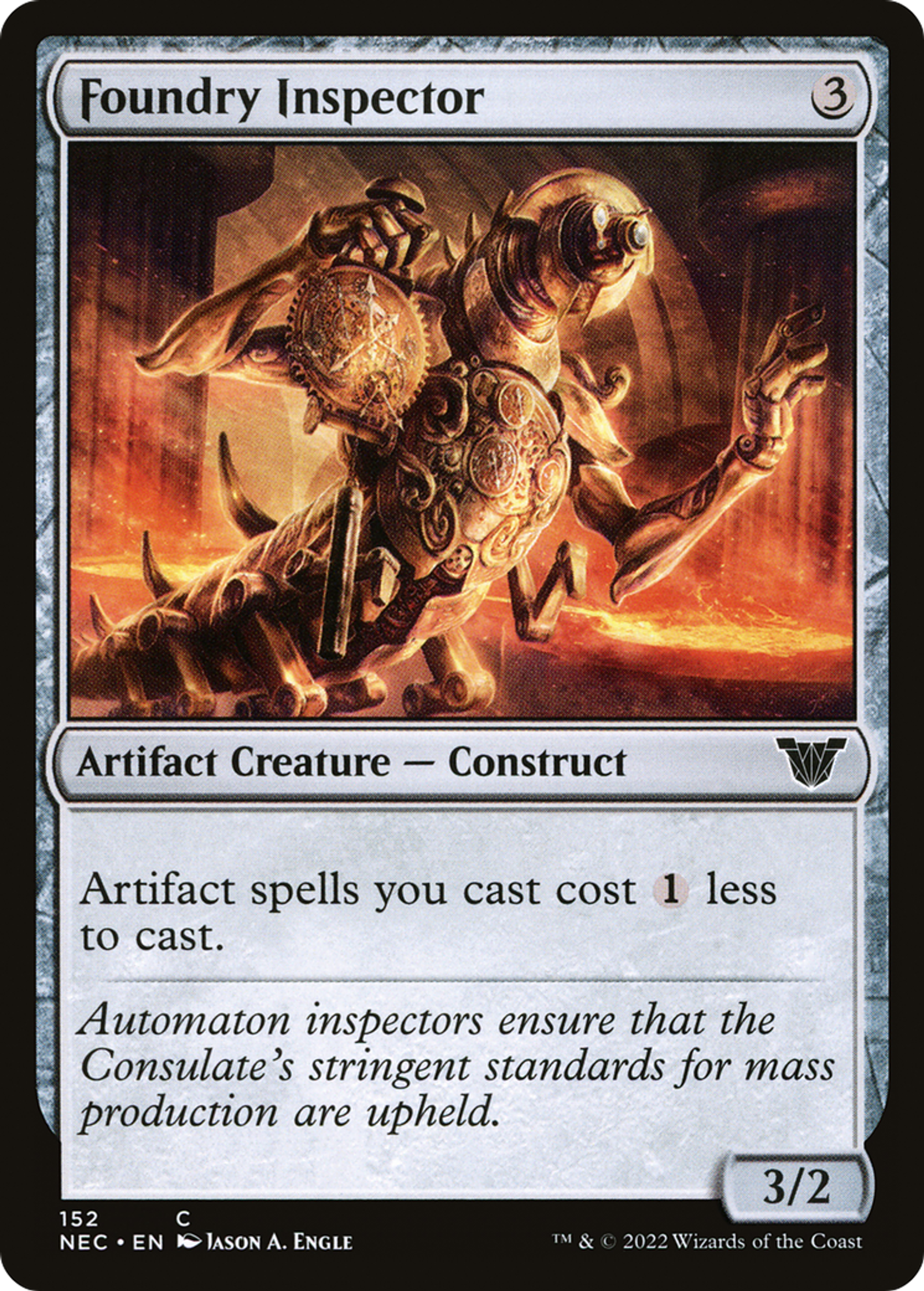 Foundry Inspector — Neon Dynasty Commander — Magic: The Gathering