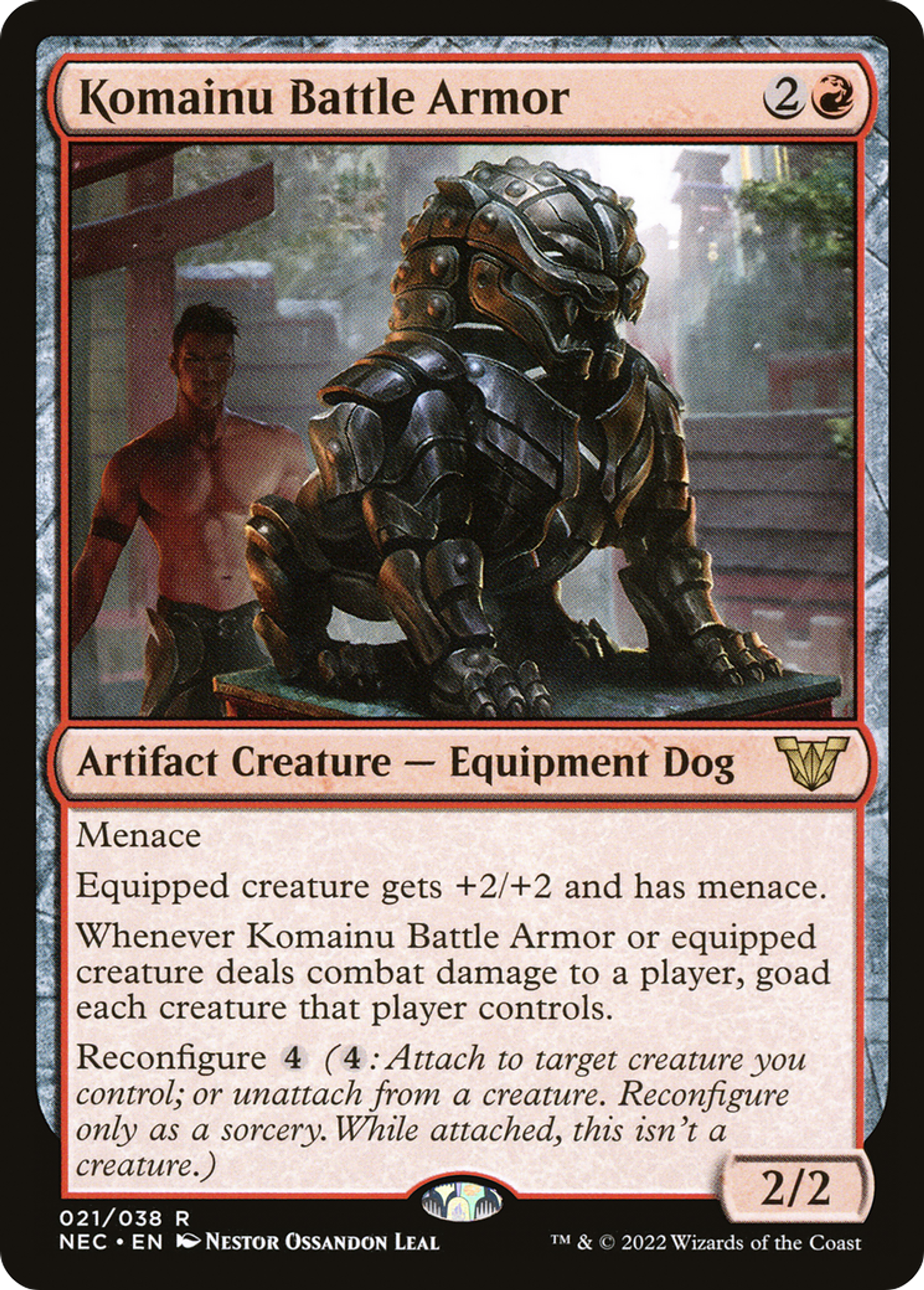 Komainu Battle Armor — Neon Dynasty Commander — Magic: The Gathering