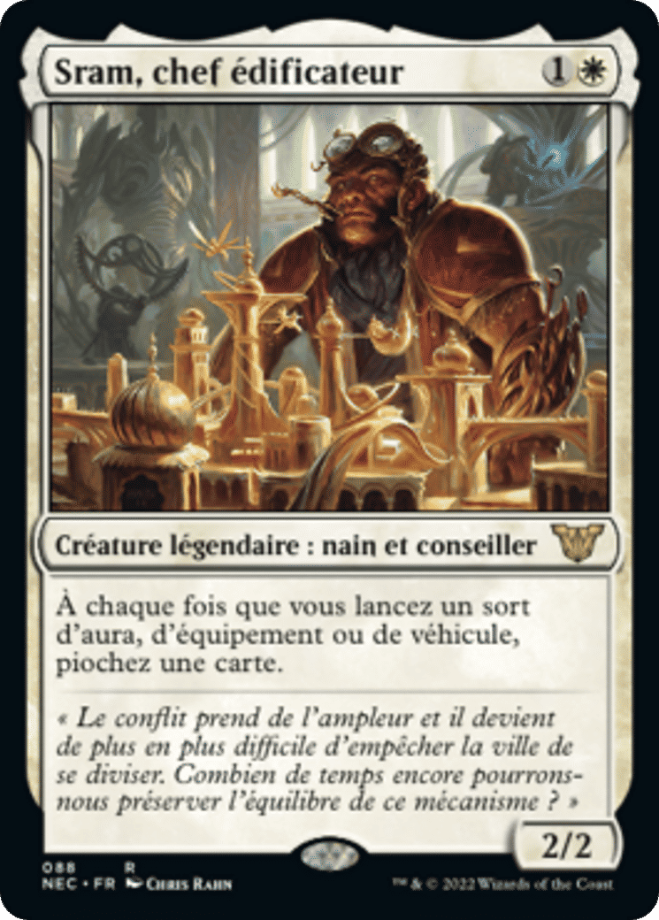 Sram, chef édificateur — Neon Dynasty Commander — Magic: The Gathering