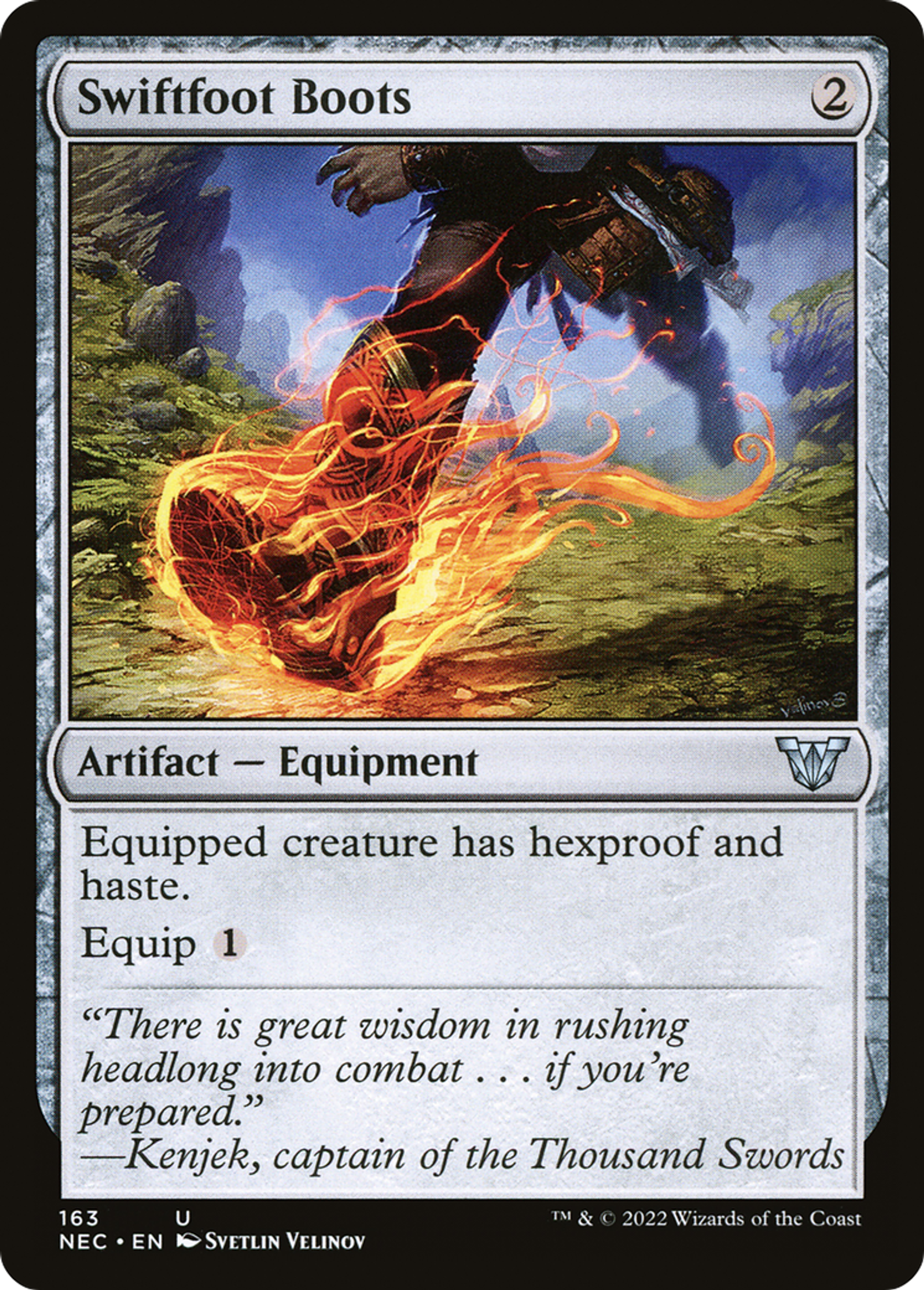 Swiftfoot Boots — Neon Dynasty Commander — Magic: The Gathering
