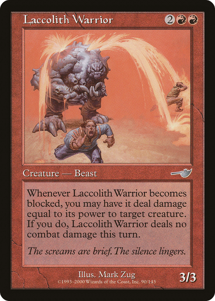 Laccolith Warrior — Nemesis — Magic: The Gathering