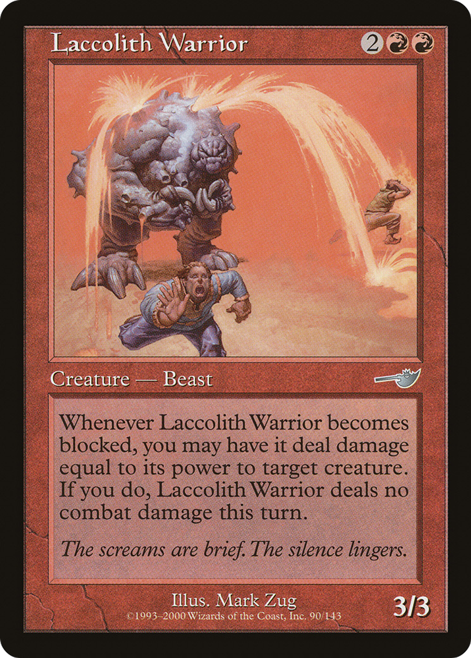 Laccolith Warrior — Nemesis — Magic: The Gathering