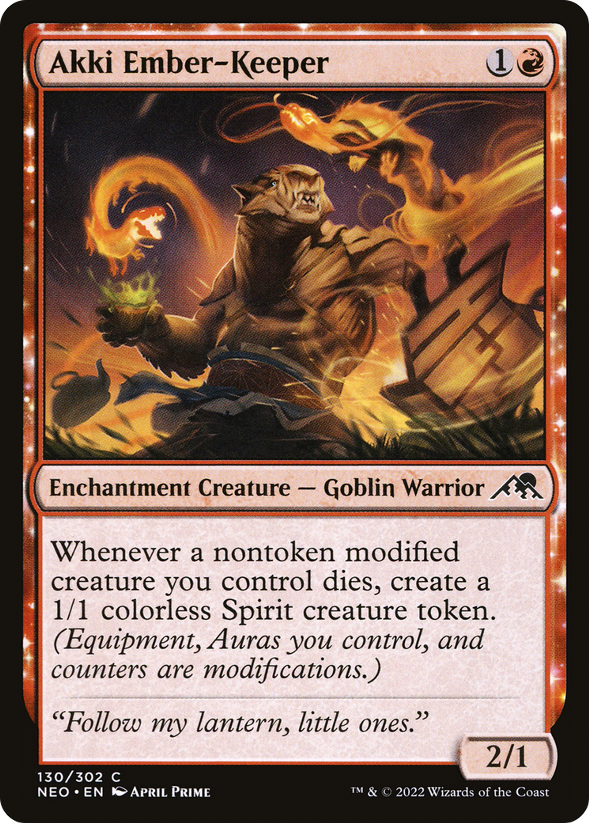 Akki gardebraise — Kamigawa: Neon Dynasty — Magic: The Gathering