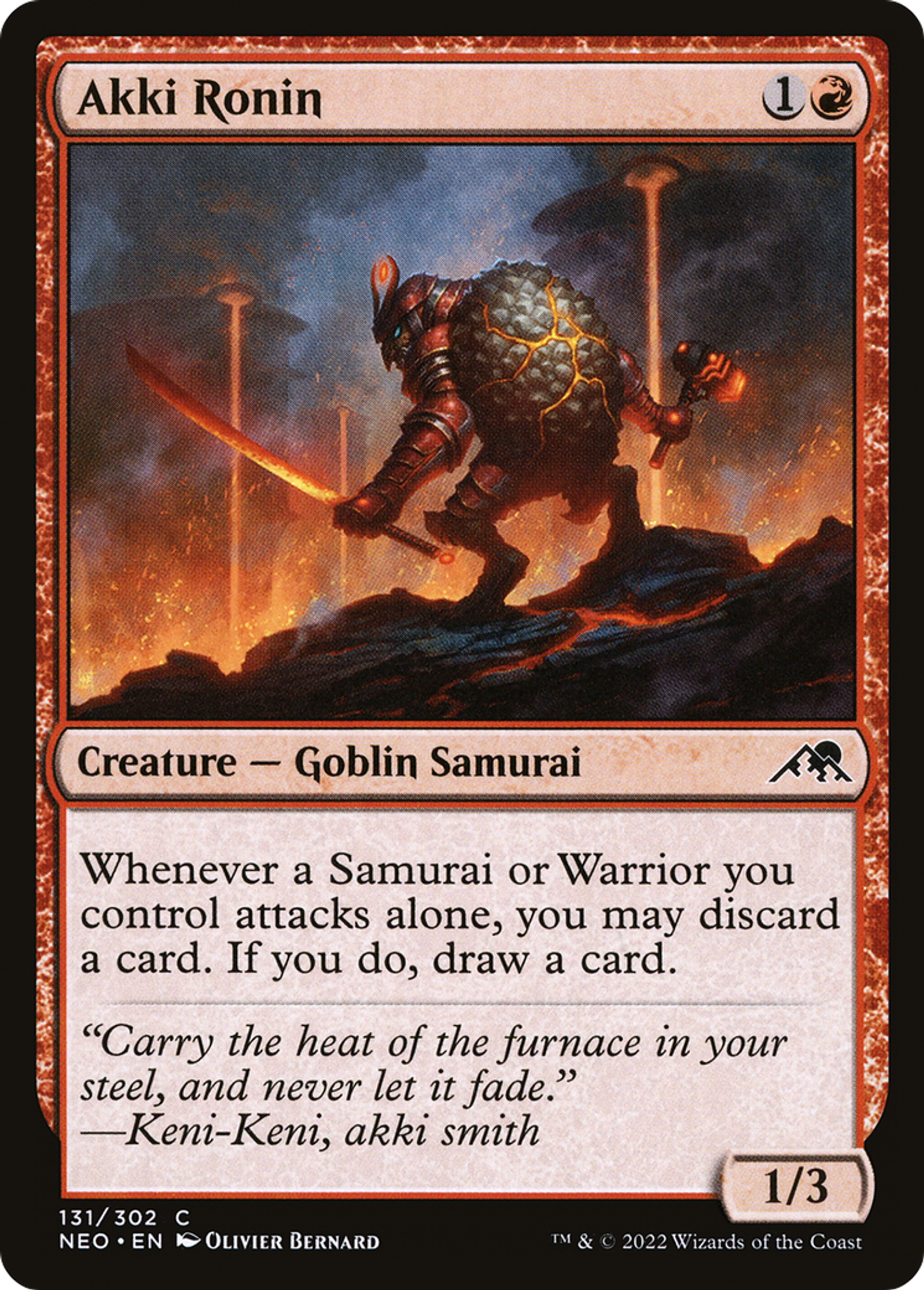 Akki Ronin — Kamigawa: Neon Dynasty — Magic: The Gathering