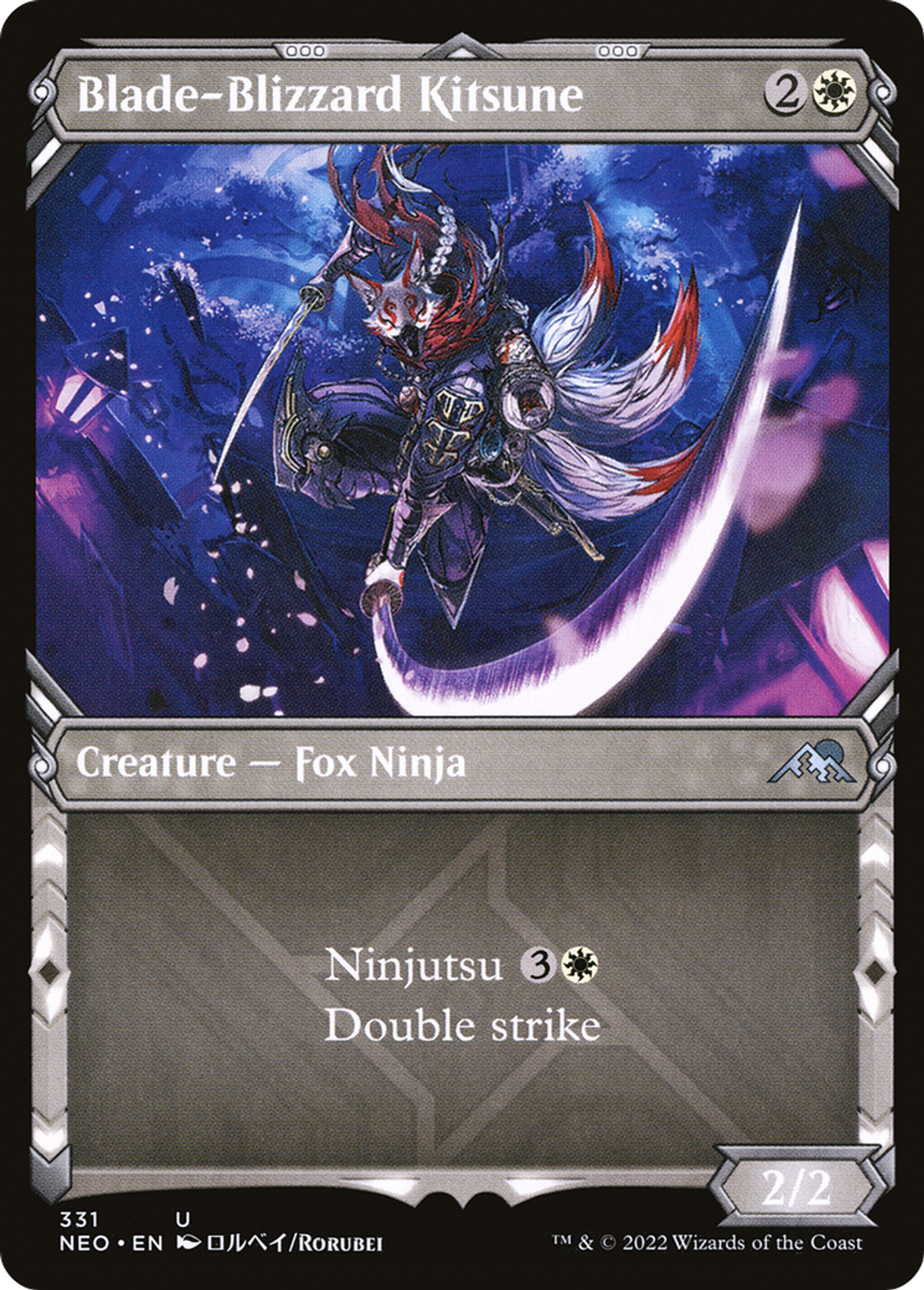 Kitsune blizzard de lames — Kamigawa: Neon Dynasty — Magic: The Gathering